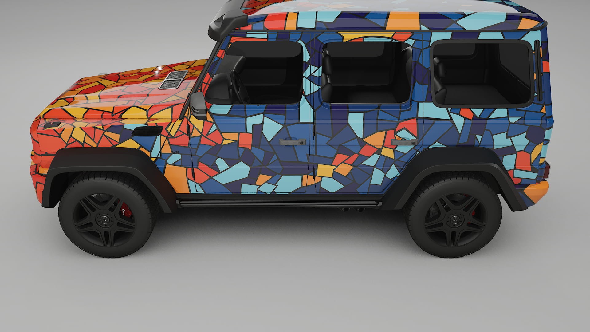 Mercedes G-class 4x4 W463 BARCELONA Designed Wrap PPF Kit – Printable Polyurethane Film