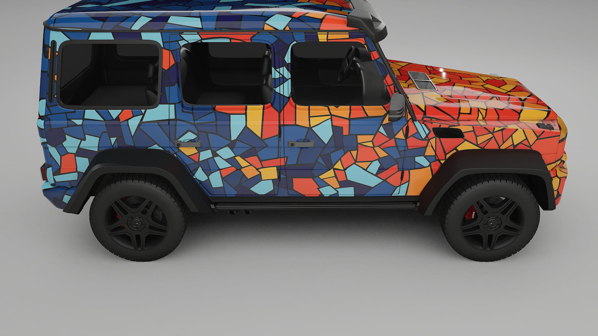 Mercedes G-class 4x4 W463 BARCELONA Designed Wrap PPF Kit – Printable Polyurethane Film