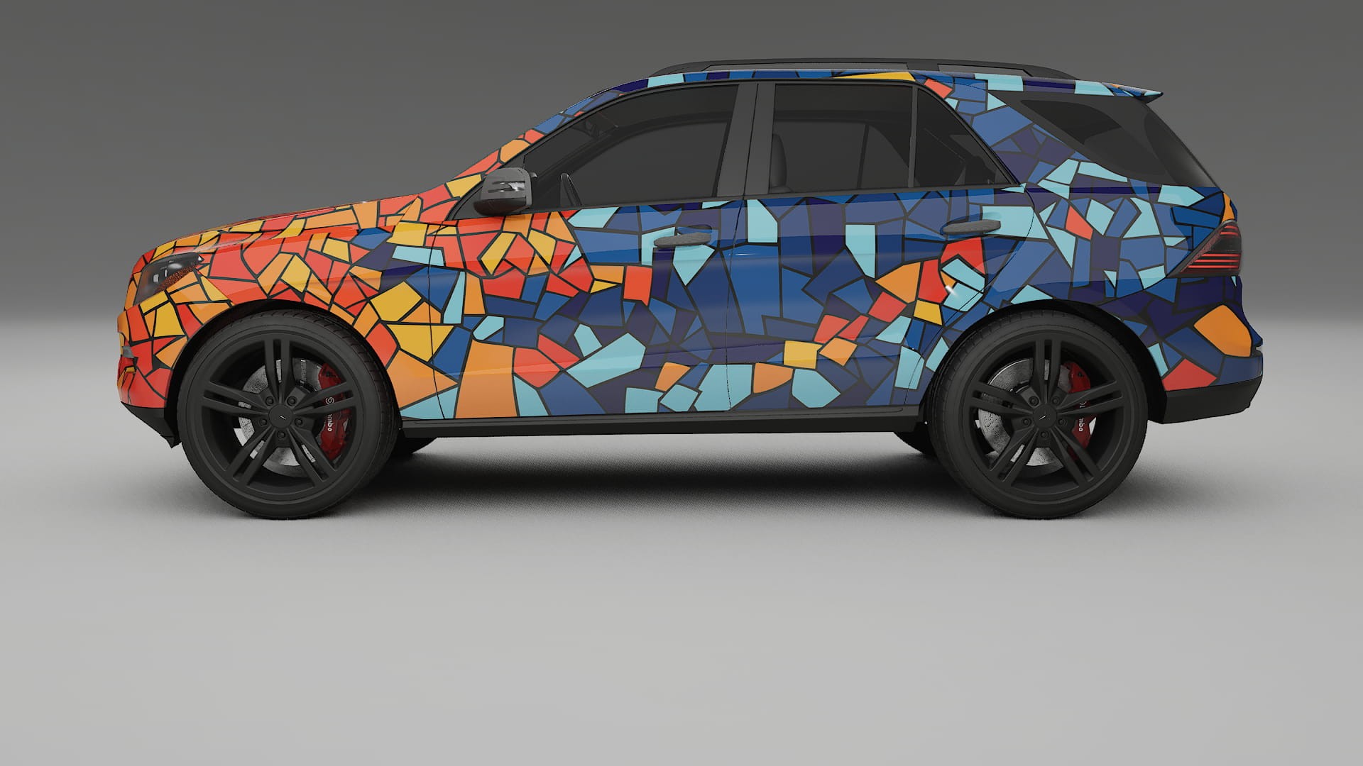 Mercedes M-class W166 BARCELONA – Design-Wrap PPF-Kit aus bedruckbarer Polyurethanfolie