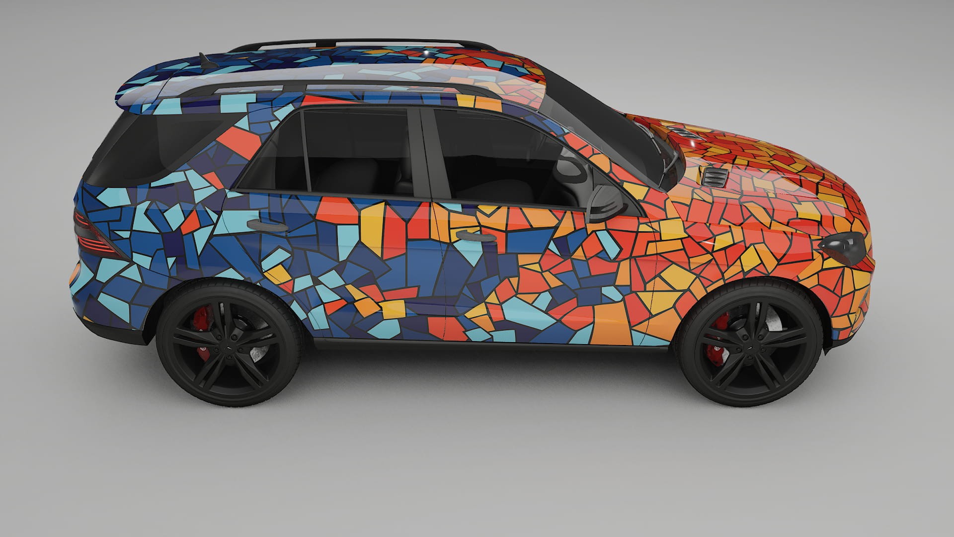 Mercedes M-class W166 BARCELONA – Design-Wrap PPF-Kit aus bedruckbarer Polyurethanfolie