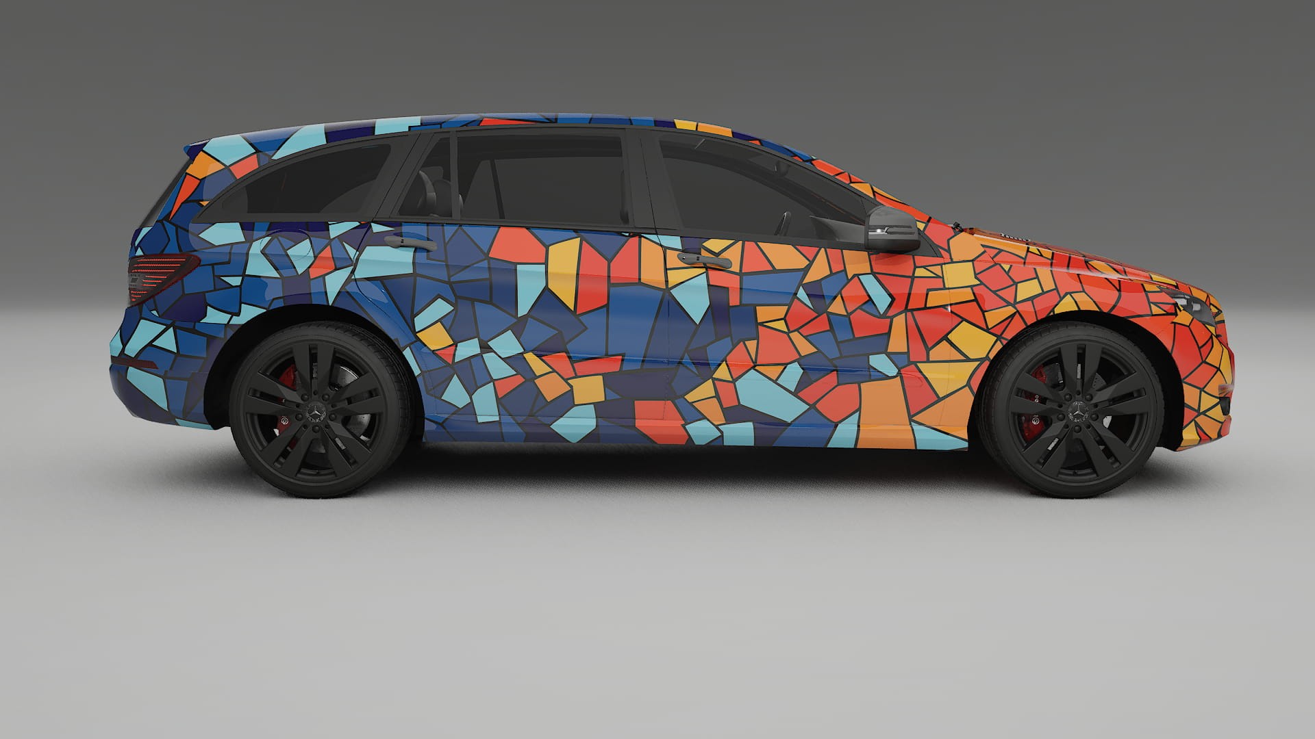 Mercedes R-class W251 facelift LCI BARCELONA – Design-Wrap PPF-Kit aus bedruckbarer Polyurethanfolie