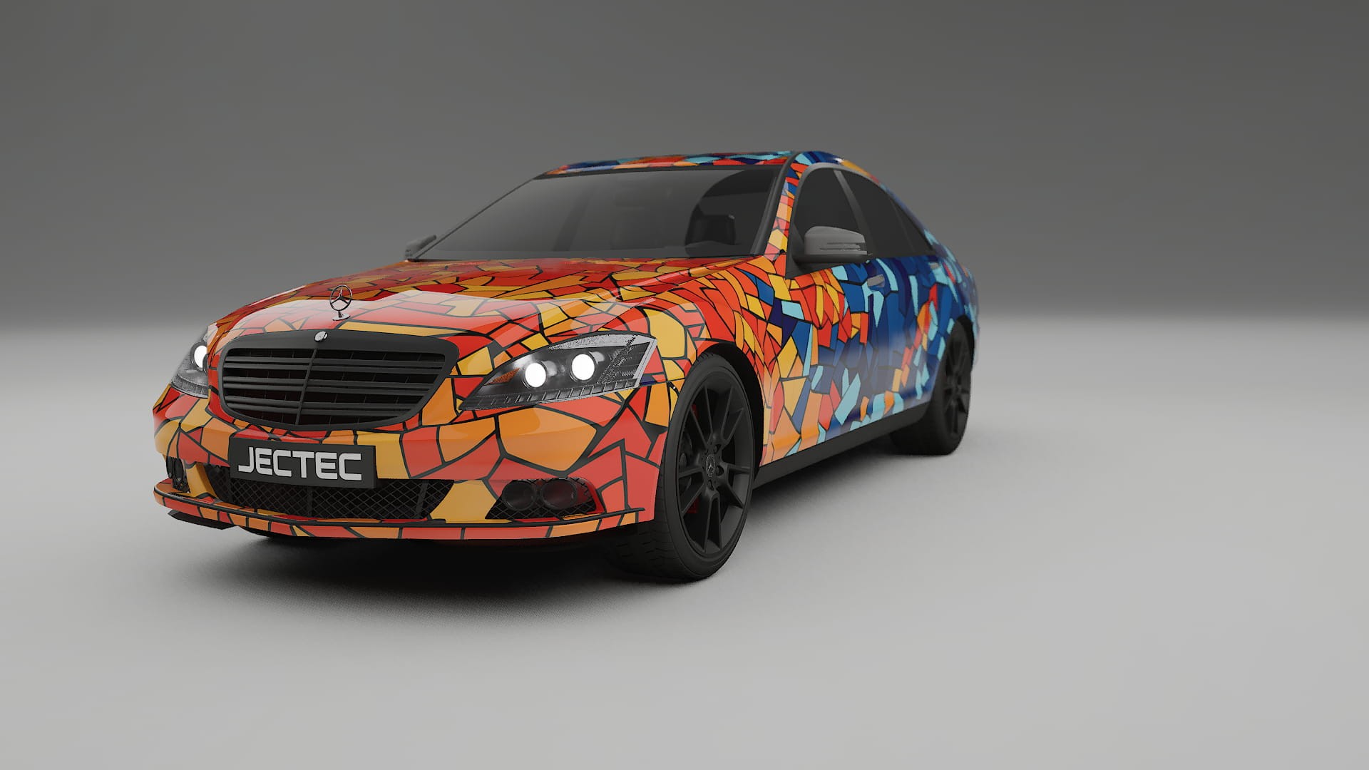 Mercedes S-class W221 facelift LCI BARCELONA Designed Wrap PPF Kit – Printable Polyurethane Film