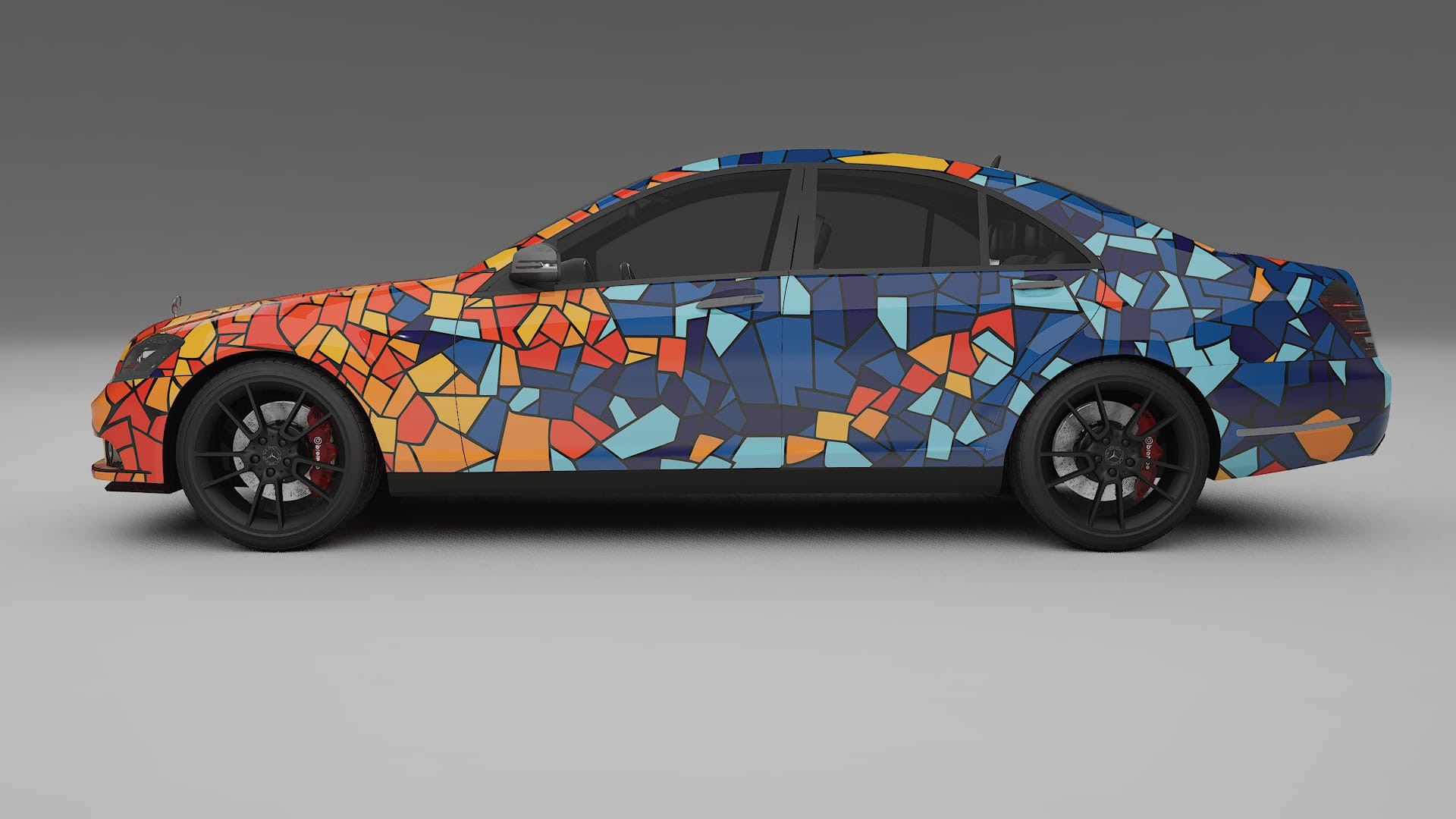 Mercedes S-class W221 facelift LCI BARCELONA Designed Wrap PPF Kit – Printable Polyurethane Film