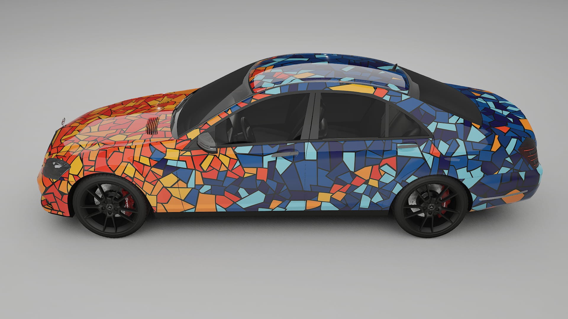 Mercedes S-class W221 facelift LCI BARCELONA Designed Wrap PPF Kit – Printable Polyurethane Film