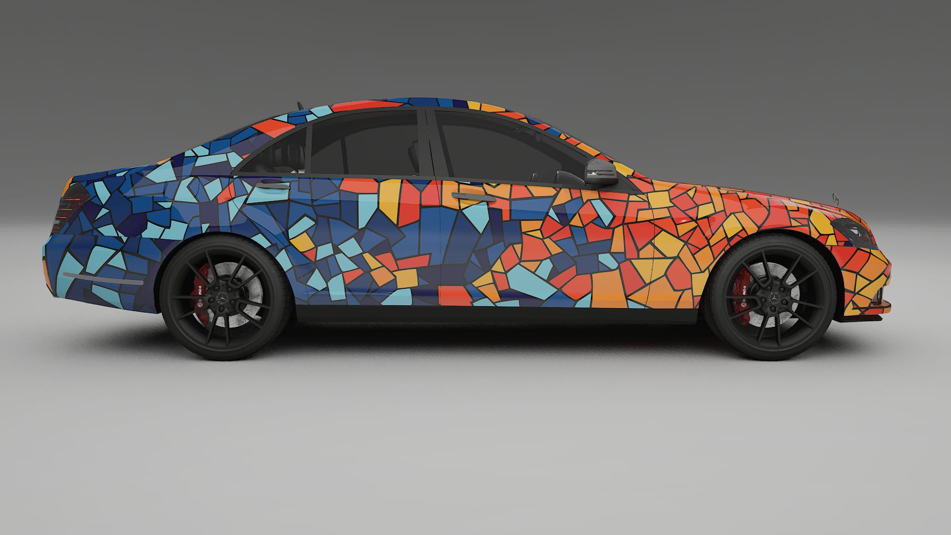 Mercedes S-class W221 facelift LCI BARCELONA Designed Wrap PPF Kit – Printable Polyurethane Film