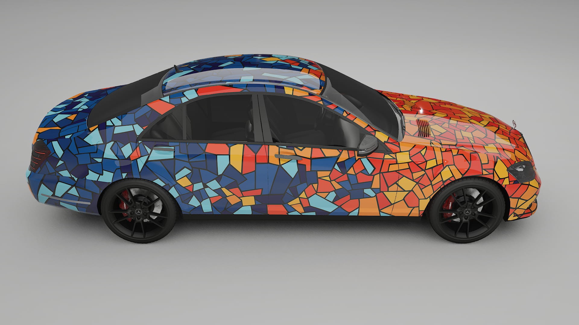 Mercedes S-class W221 facelift LCI BARCELONA Designed Wrap PPF Kit – Printable Polyurethane Film