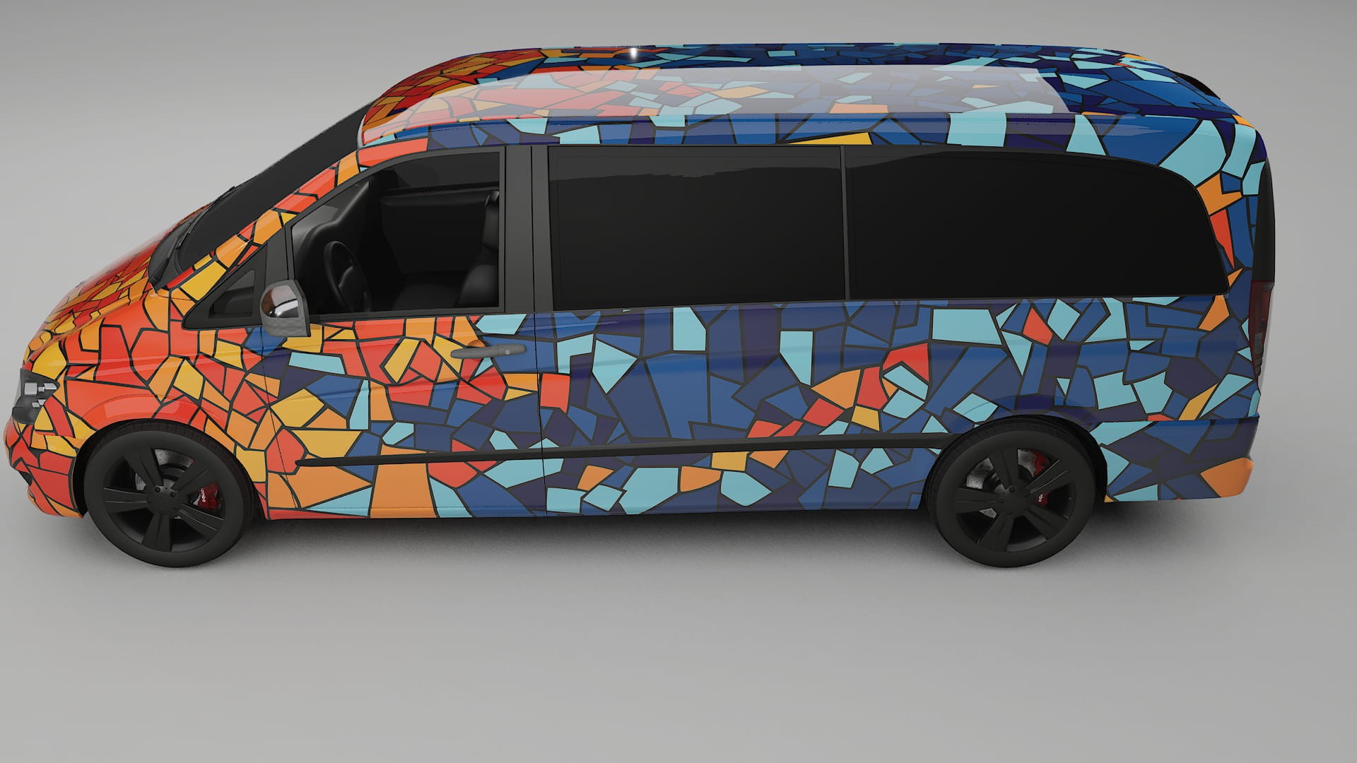 Mercedes Viano Extralong W439 Facelift LCI BARCELONA – Design-Wrap PPF-Kit aus bedruckbarer Polyurethanfolie