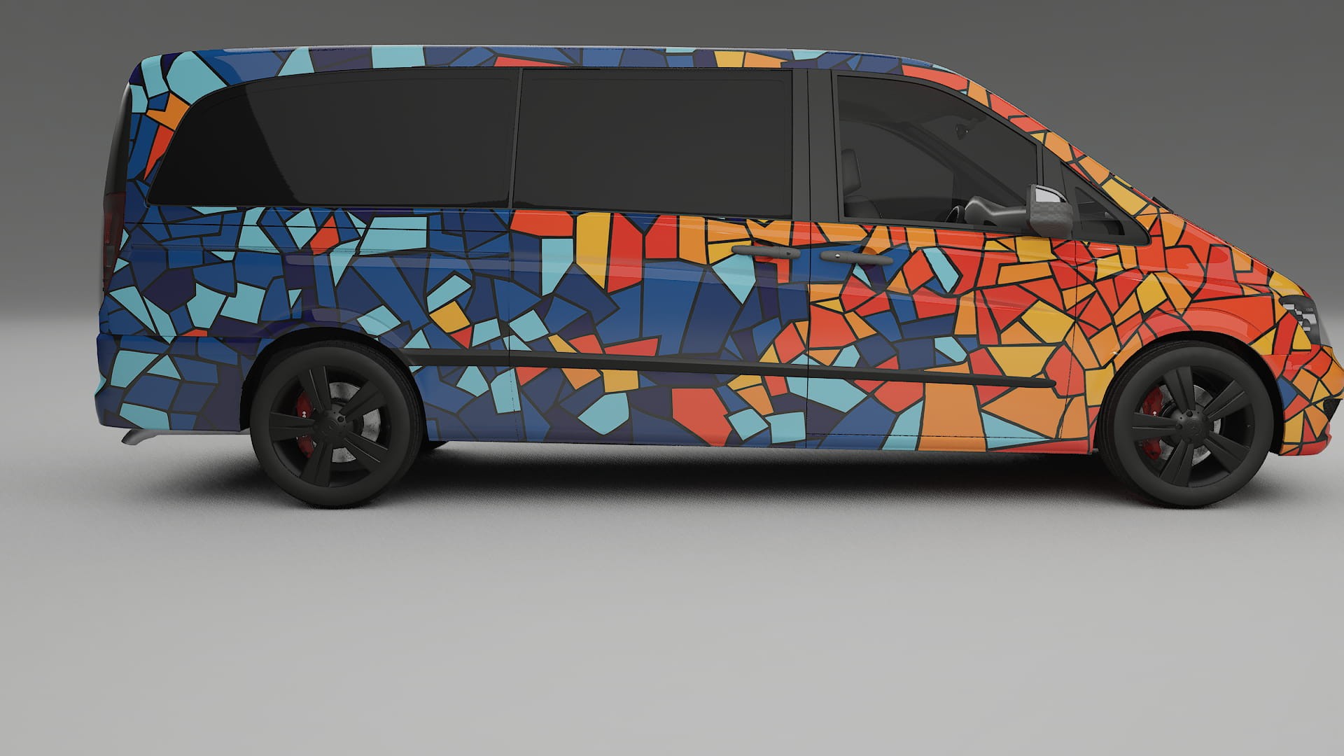 Mercedes Viano Extralong W439 Facelift LCI BARCELONA – Design-Wrap PPF-Kit aus bedruckbarer Polyurethanfolie