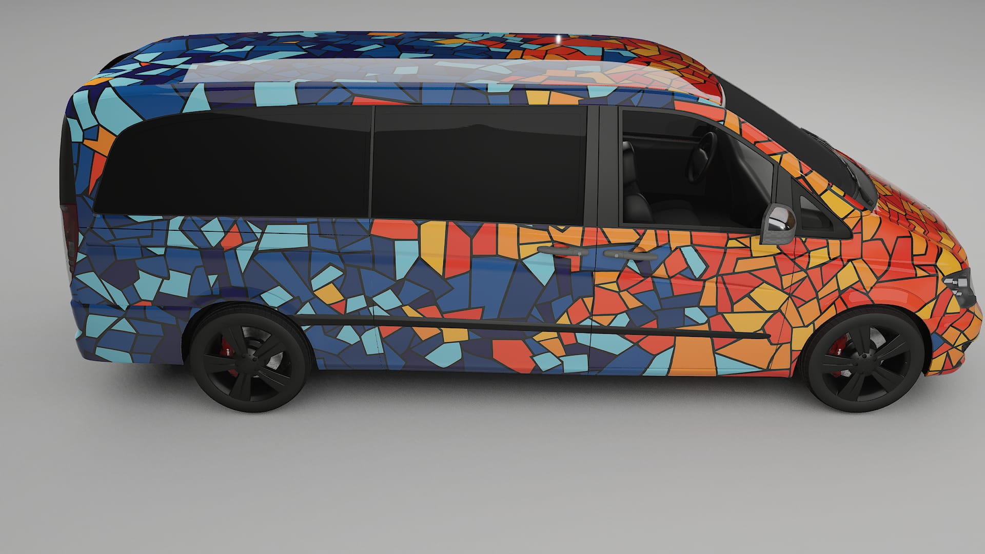 Mercedes Viano Extralong W439 Facelift LCI BARCELONA – Design-Wrap PPF-Kit aus bedruckbarer Polyurethanfolie