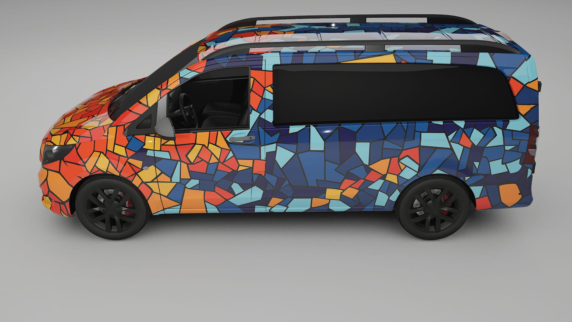 Mercedes Vito Short W447 prefacelift pre-LCI BARCELONA Designed Wrap PPF Kit – Printable Polyurethane Film