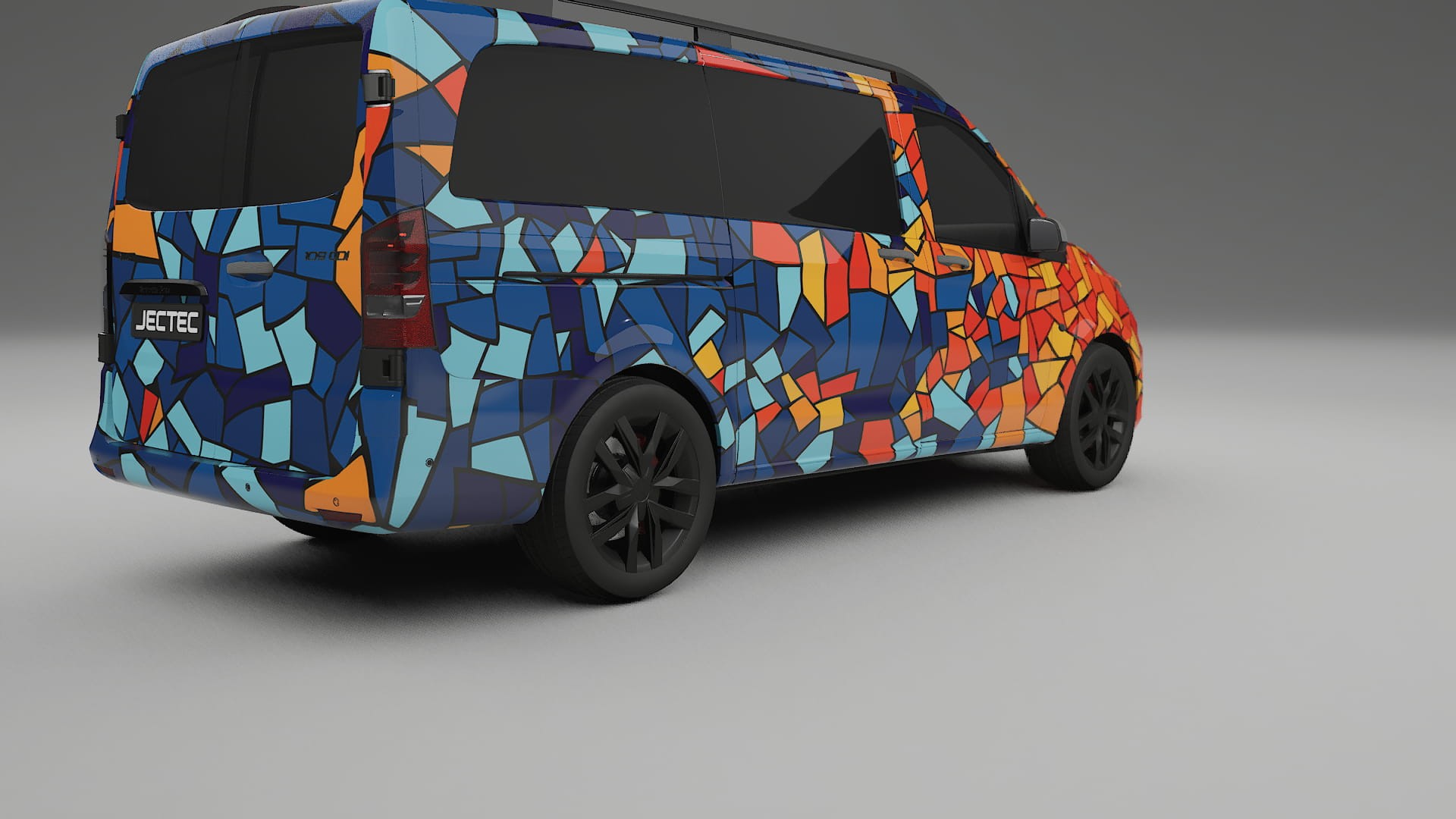 Mercedes Vito Short W447 prefacelift pre-LCI BARCELONA – Design-Wrap PPF-Kit aus bedruckbarer Polyurethanfolie