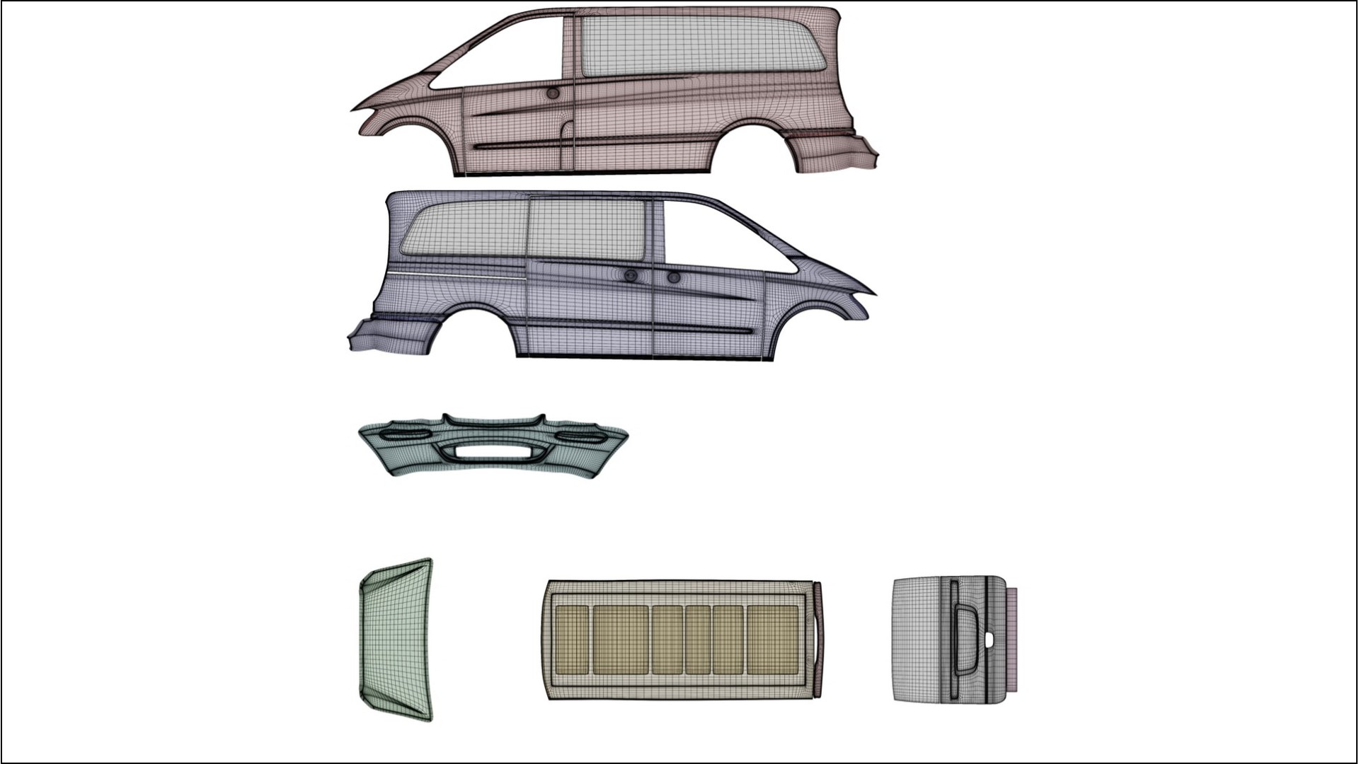 Mercedes Vito Short W639 facelift LCI BARCELONA Designed Wrap PPF Kit – Printable Polyurethane Film