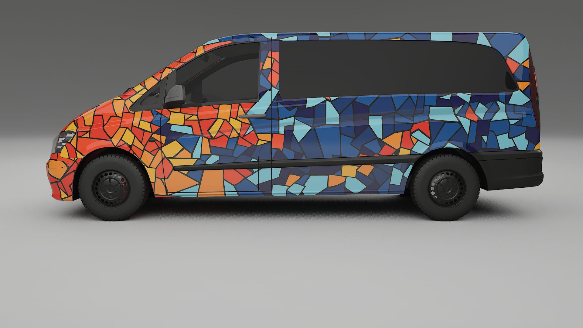 Mercedes Vito Short W639 facelift LCI BARCELONA Designed Wrap PPF Kit – Printable Polyurethane Film