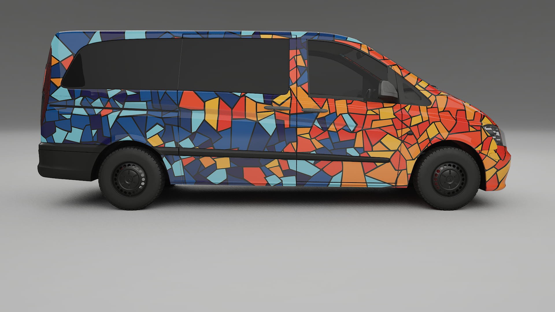 Mercedes Vito Short W639 facelift LCI BARCELONA – Design-Wrap PPF-Kit aus bedruckbarer Polyurethanfolie