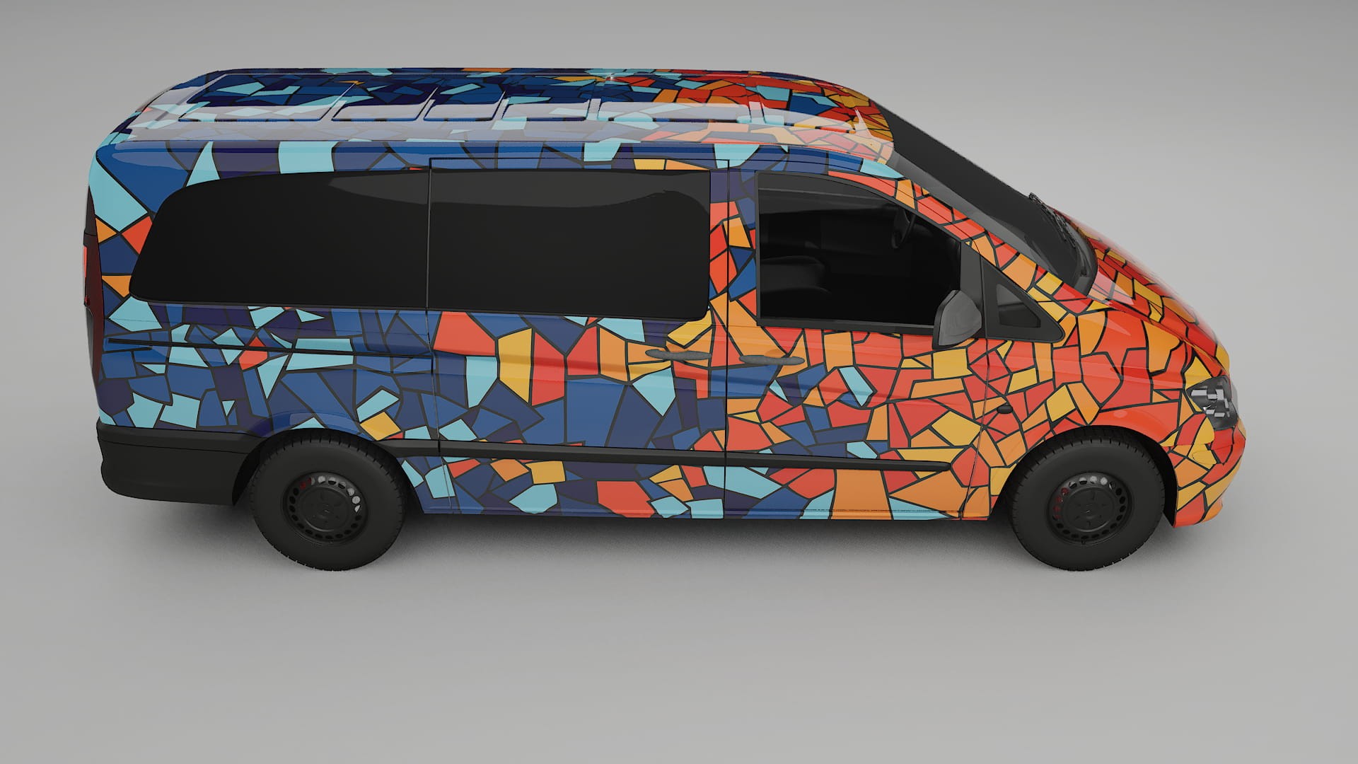 Mercedes Vito Short W639 facelift LCI BARCELONA Designed Wrap PPF Kit – Printable Polyurethane Film