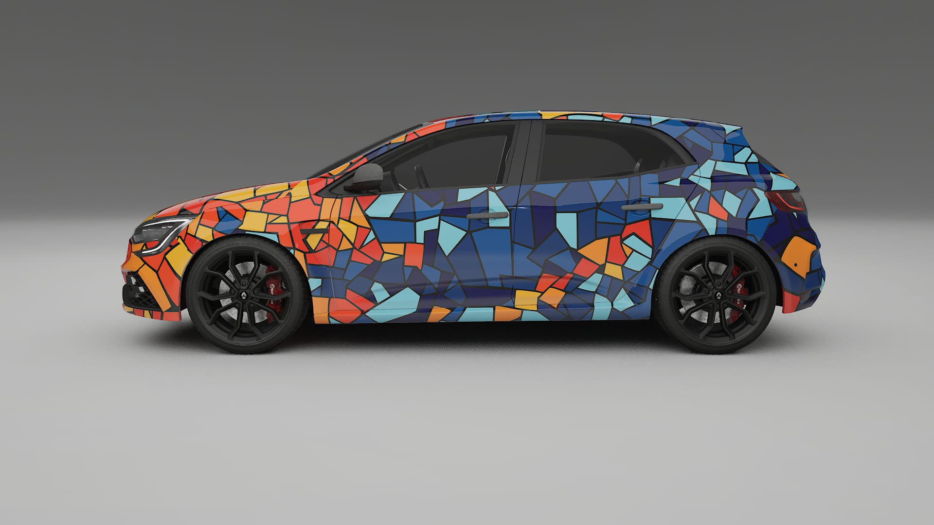 Renault Megane RS IV BARCELONA – Design-Wrap PPF-Kit aus bedruckbarer Polyurethanfolie