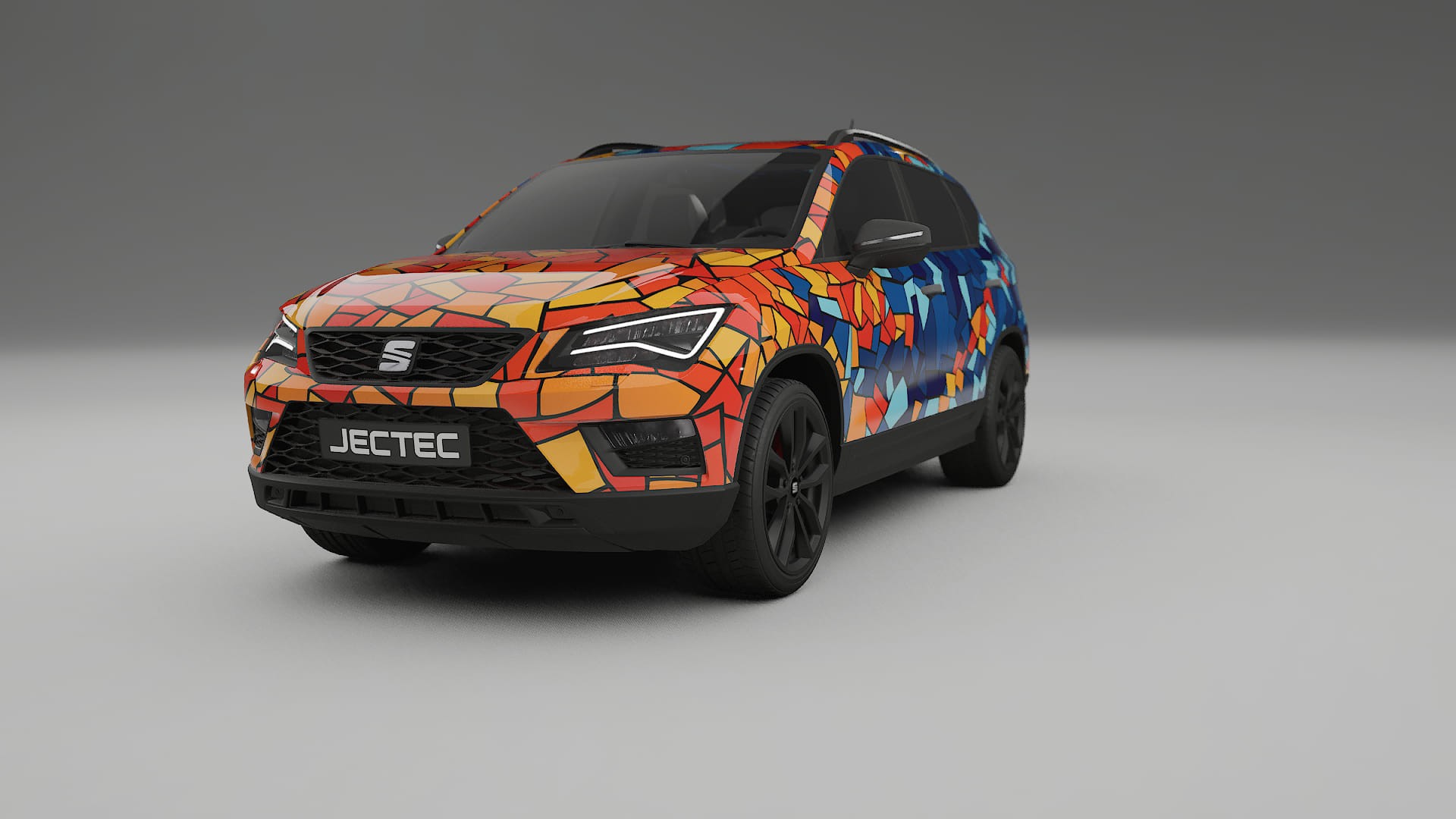 Seat Ateca KH7 BARCELONA – Design-Wrap PPF-Kit aus bedruckbarer Polyurethanfolie