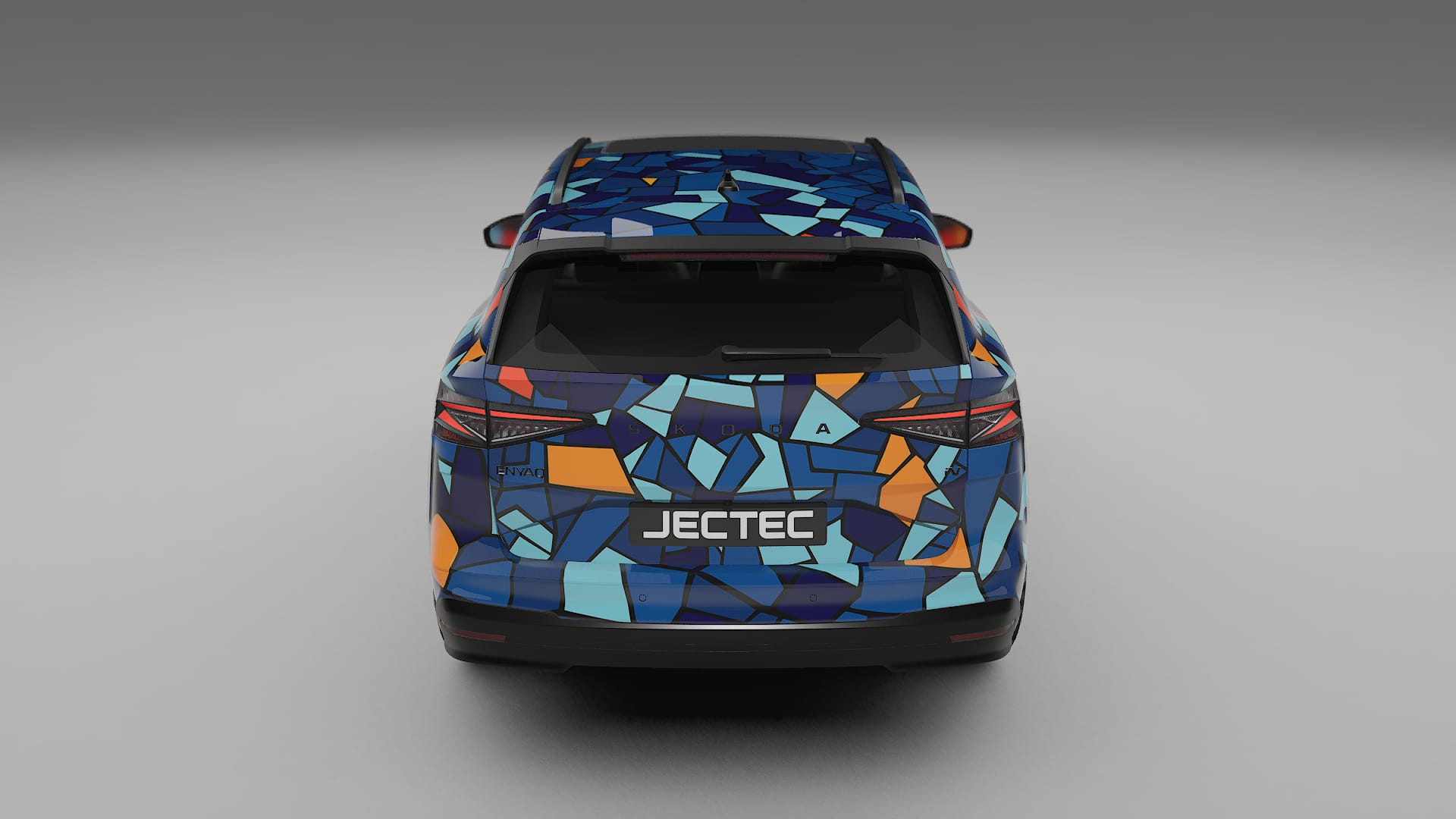 Škoda Enyaq MEB BARCELONA – Design-Wrap PPF-Kit aus bedruckbarer Polyurethanfolie