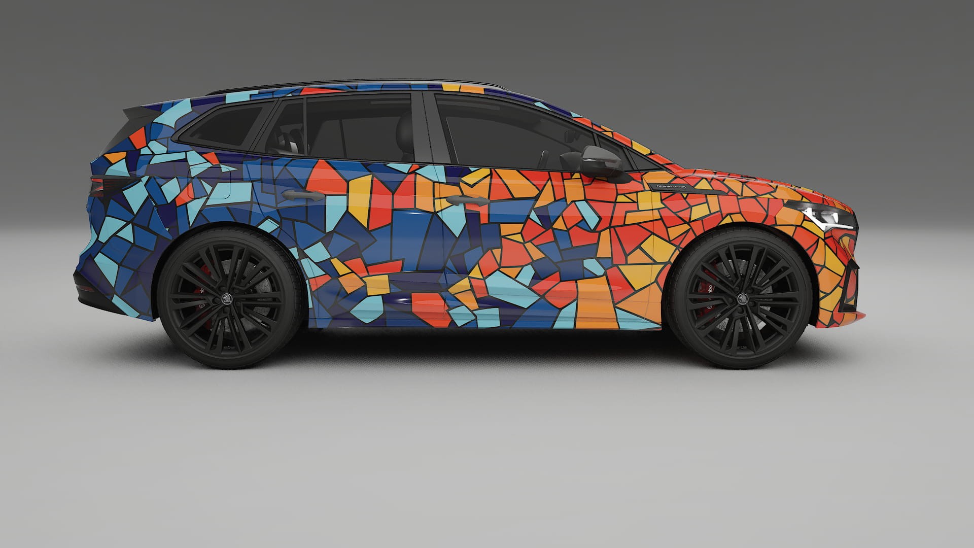 Škoda Enyaq MEB BARCELONA – Design-Wrap PPF-Kit aus bedruckbarer Polyurethanfolie