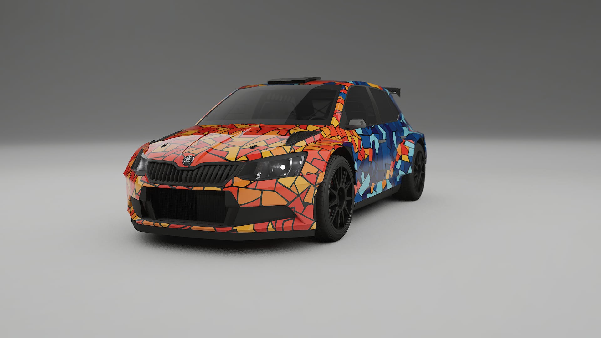 Škoda Fabia R5 6V BARCELONA Designed Wrap PPF Kit – Printable Polyurethane Film