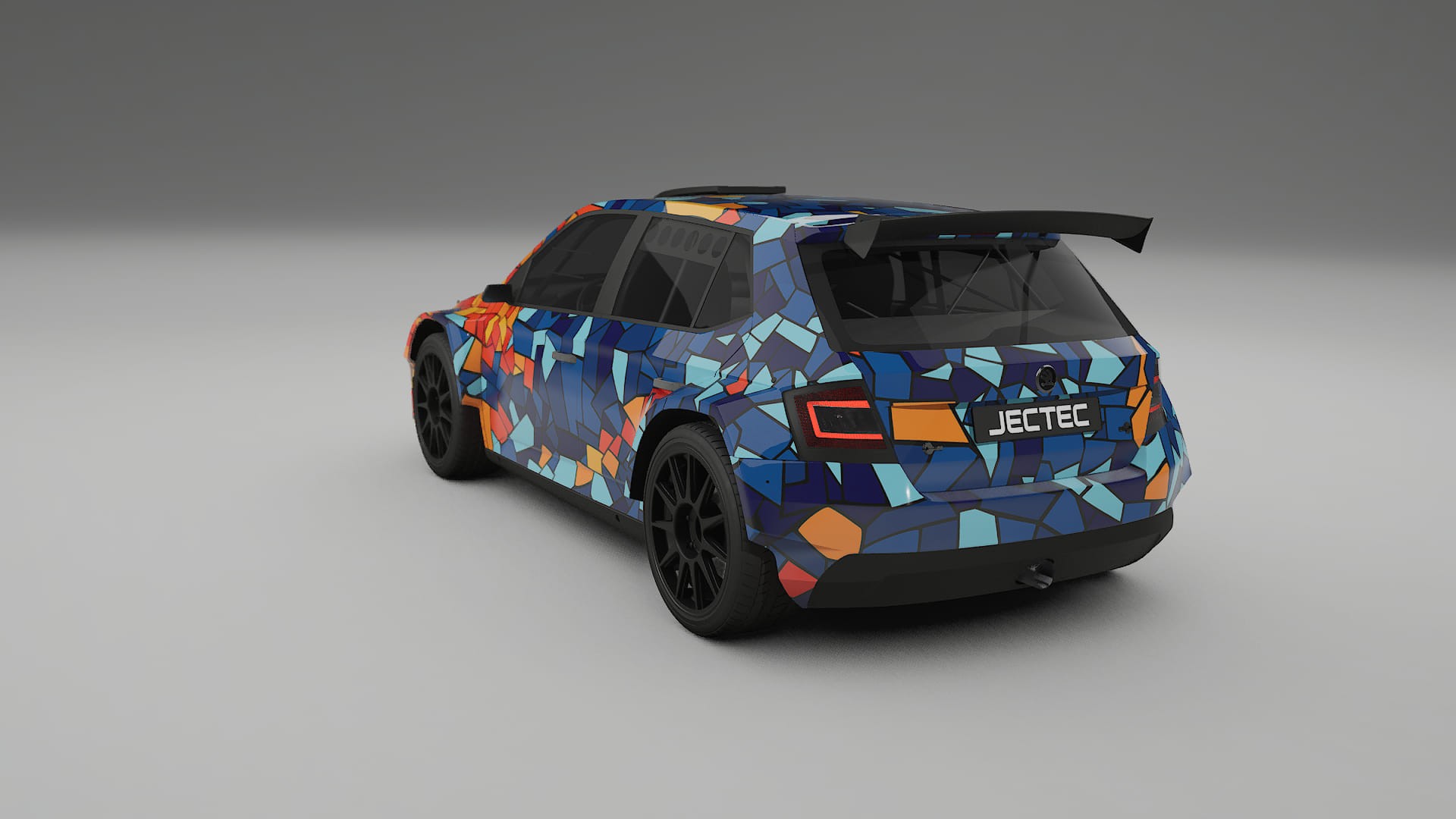 Škoda Fabia R5 6V BARCELONA Designed Wrap PPF Kit – Printable Polyurethane Film