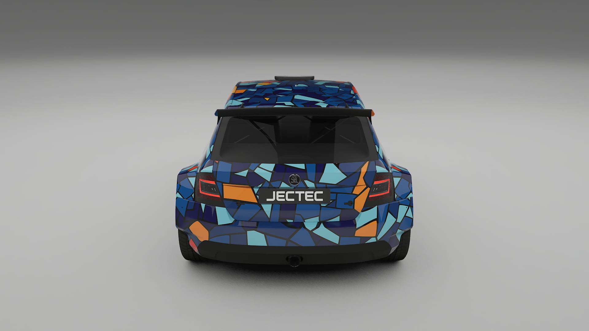 Škoda Fabia R5 6V BARCELONA – Design-Wrap PPF-Kit aus bedruckbarer Polyurethanfolie