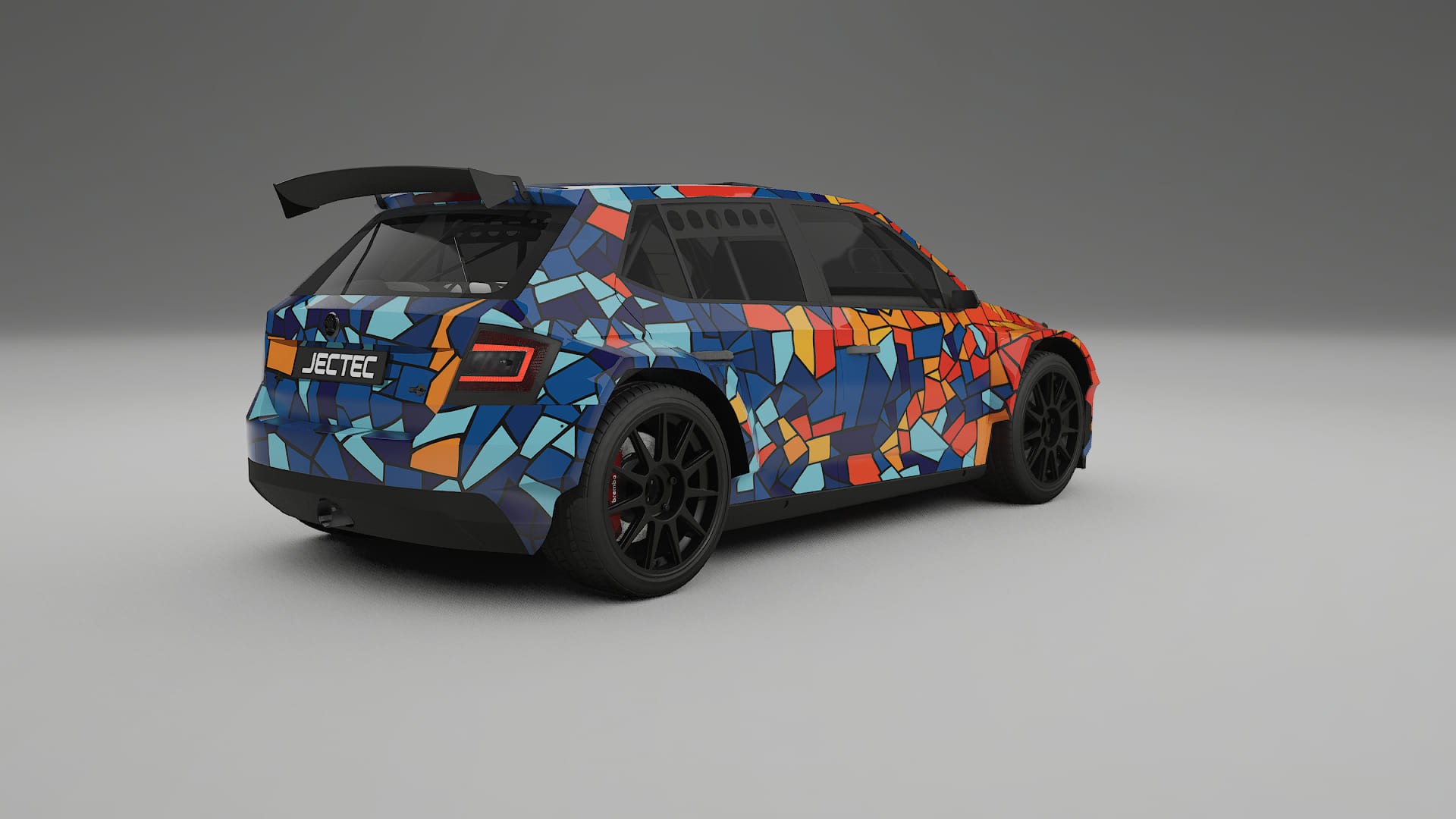 Škoda Fabia R5 6V BARCELONA Designed Wrap PPF Kit – Printable Polyurethane Film
