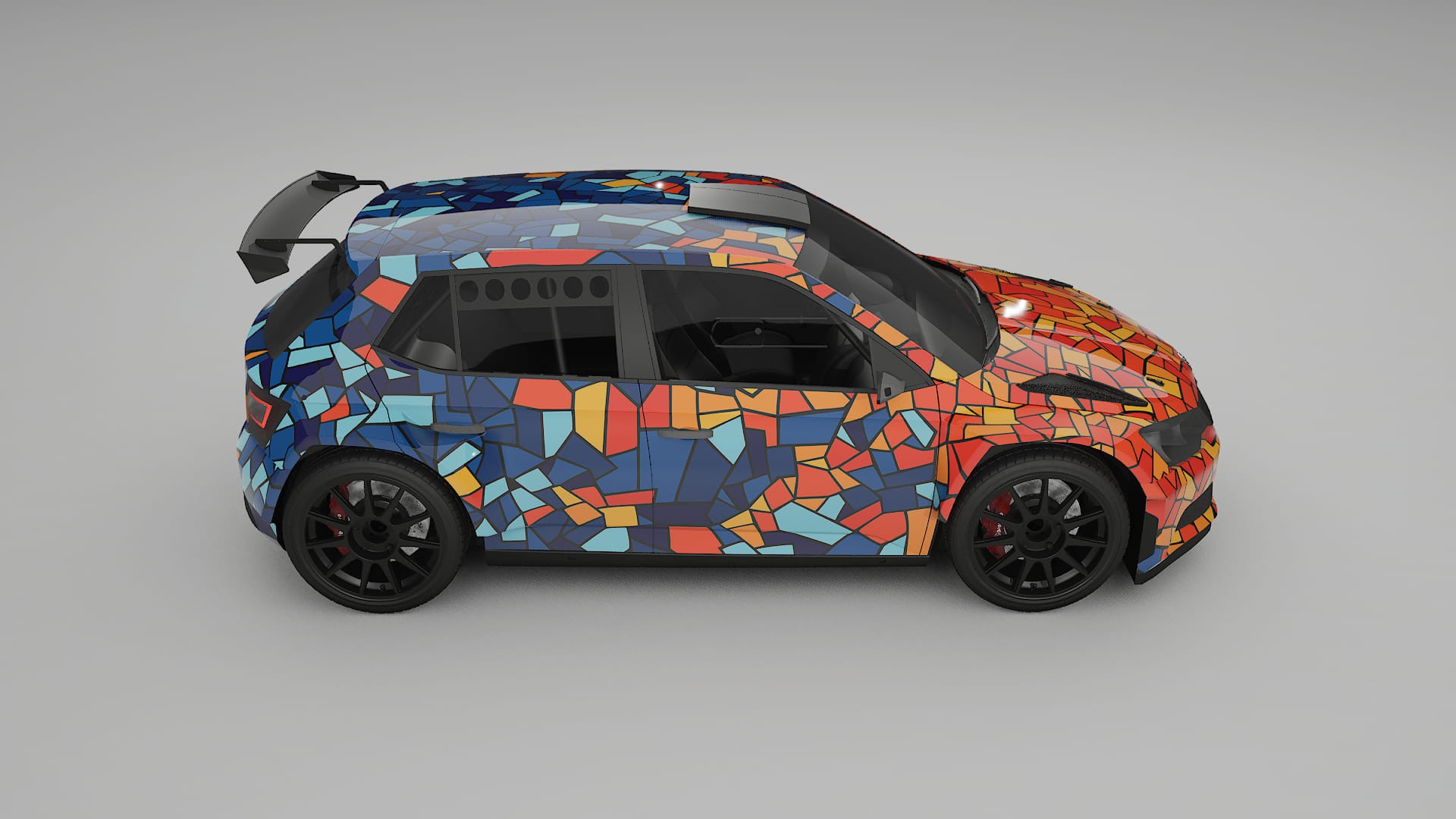 Škoda Fabia R5 6V BARCELONA Designed Wrap PPF Kit – Printable Polyurethane Film