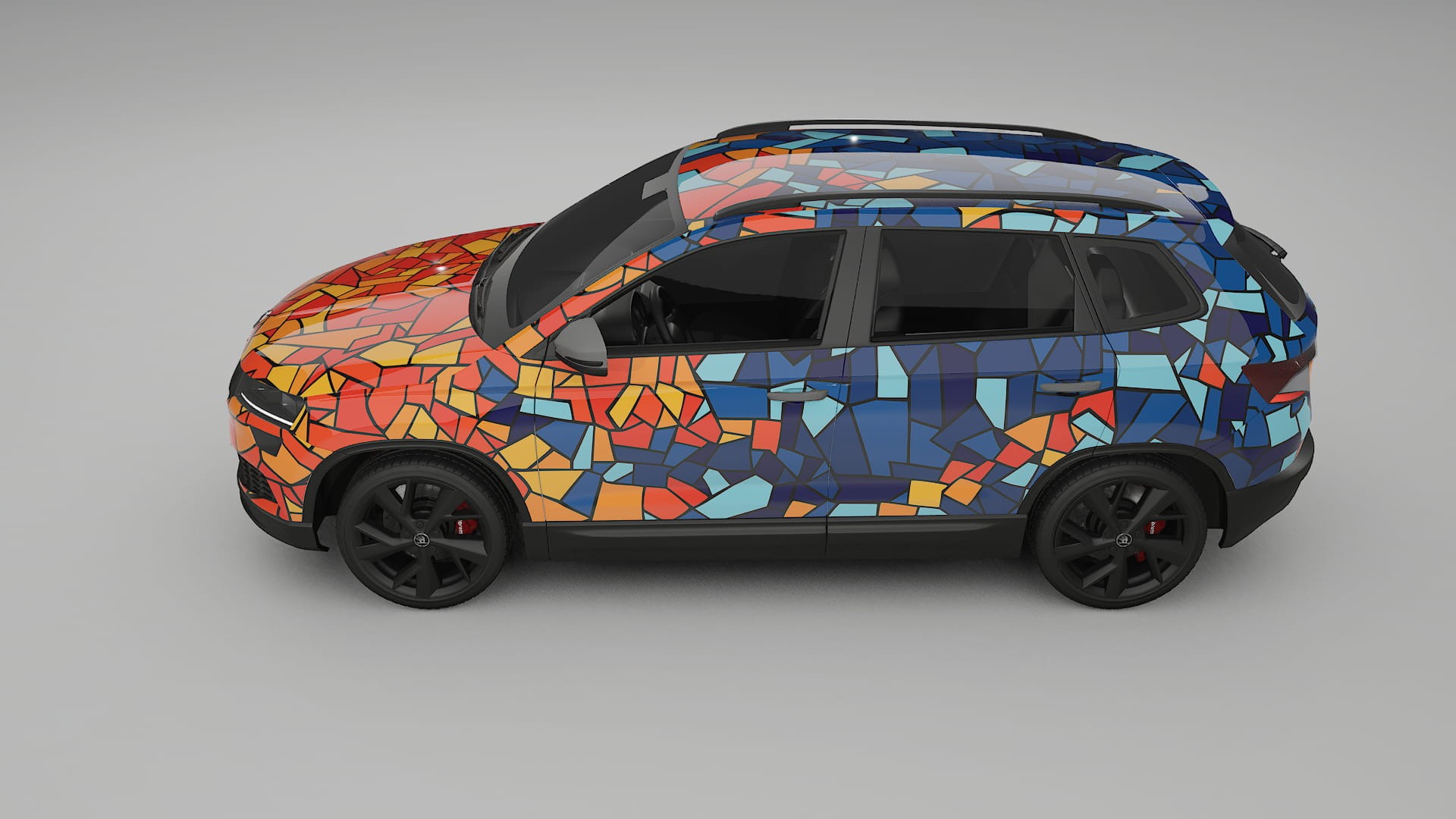 Škoda Karoq NU7 BARCELONA – Design-Wrap PPF-Kit aus bedruckbarer Polyurethanfolie