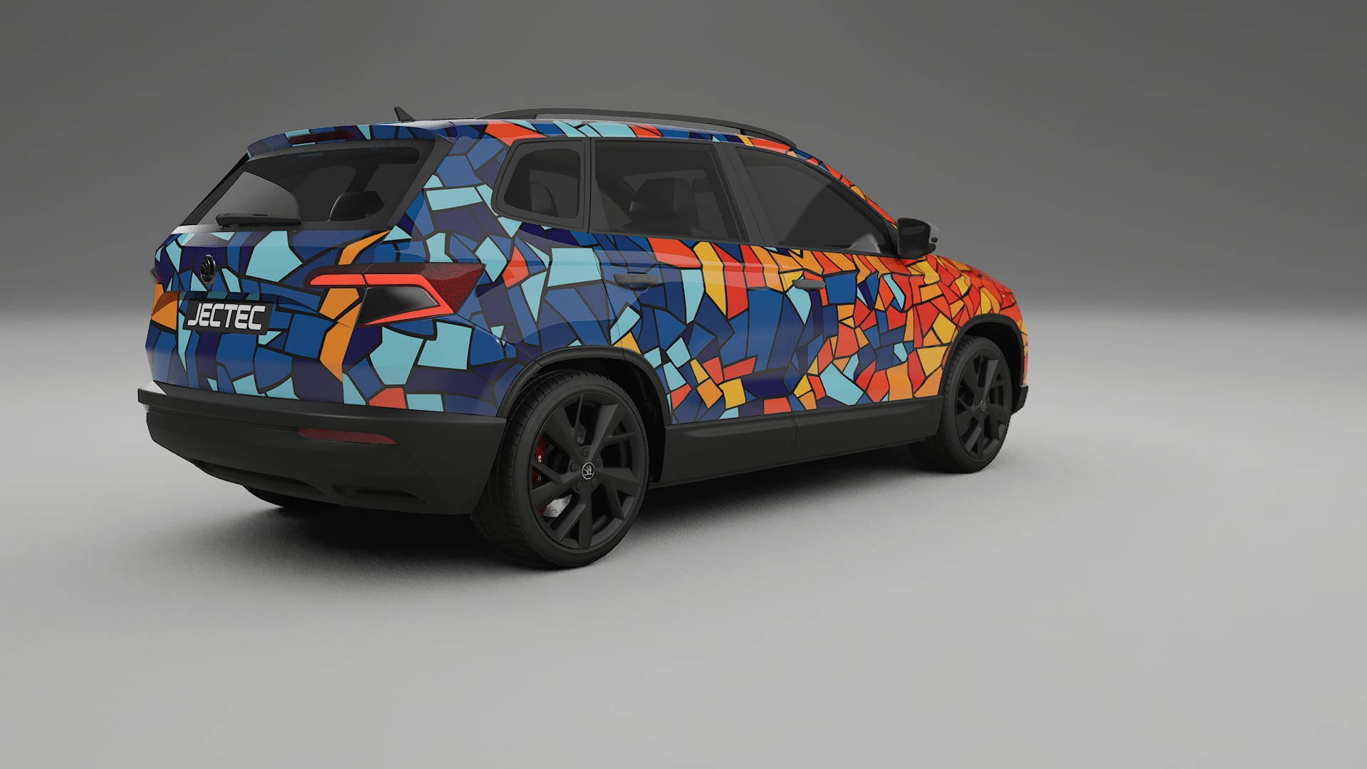 Škoda Karoq NU7 BARCELONA – Design-Wrap PPF-Kit aus bedruckbarer Polyurethanfolie