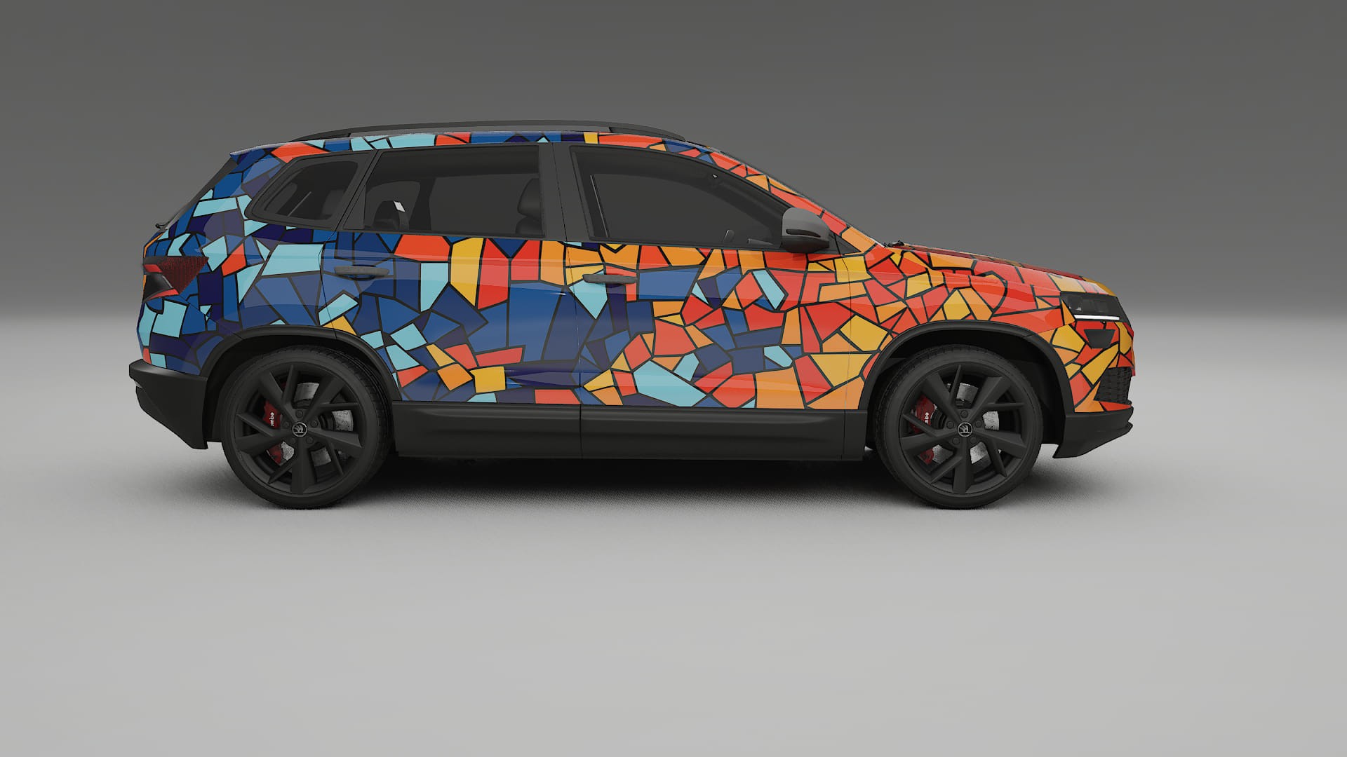 Škoda Karoq NU7 BARCELONA – Design-Wrap PPF-Kit aus bedruckbarer Polyurethanfolie