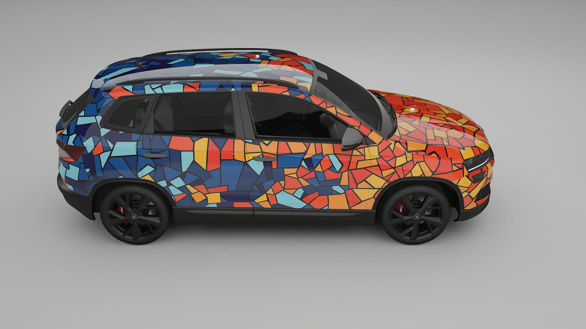 Škoda Karoq NU7 BARCELONA – Design-Wrap PPF-Kit aus bedruckbarer Polyurethanfolie