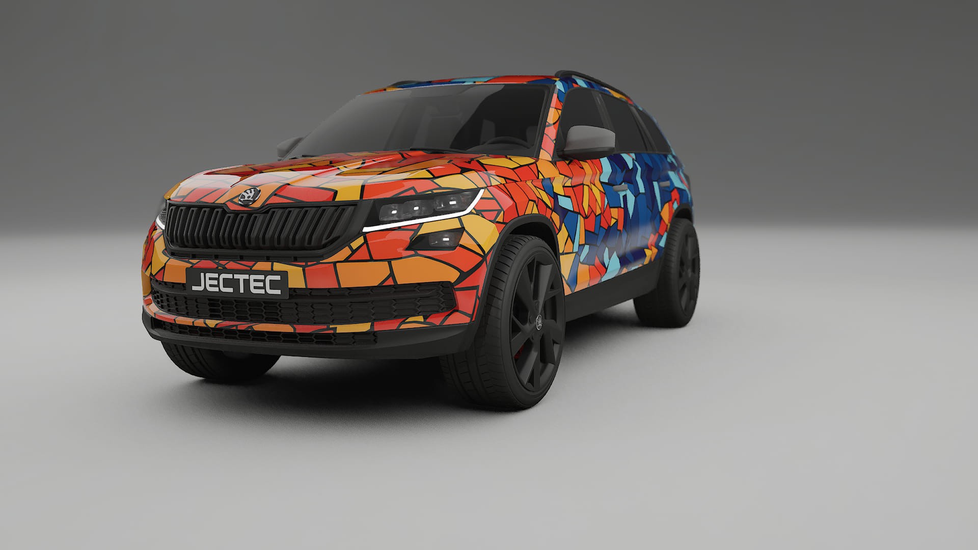 Škoda Kodiaq NS7 BARCELONA – Design-Wrap PPF-Kit aus bedruckbarer Polyurethanfolie