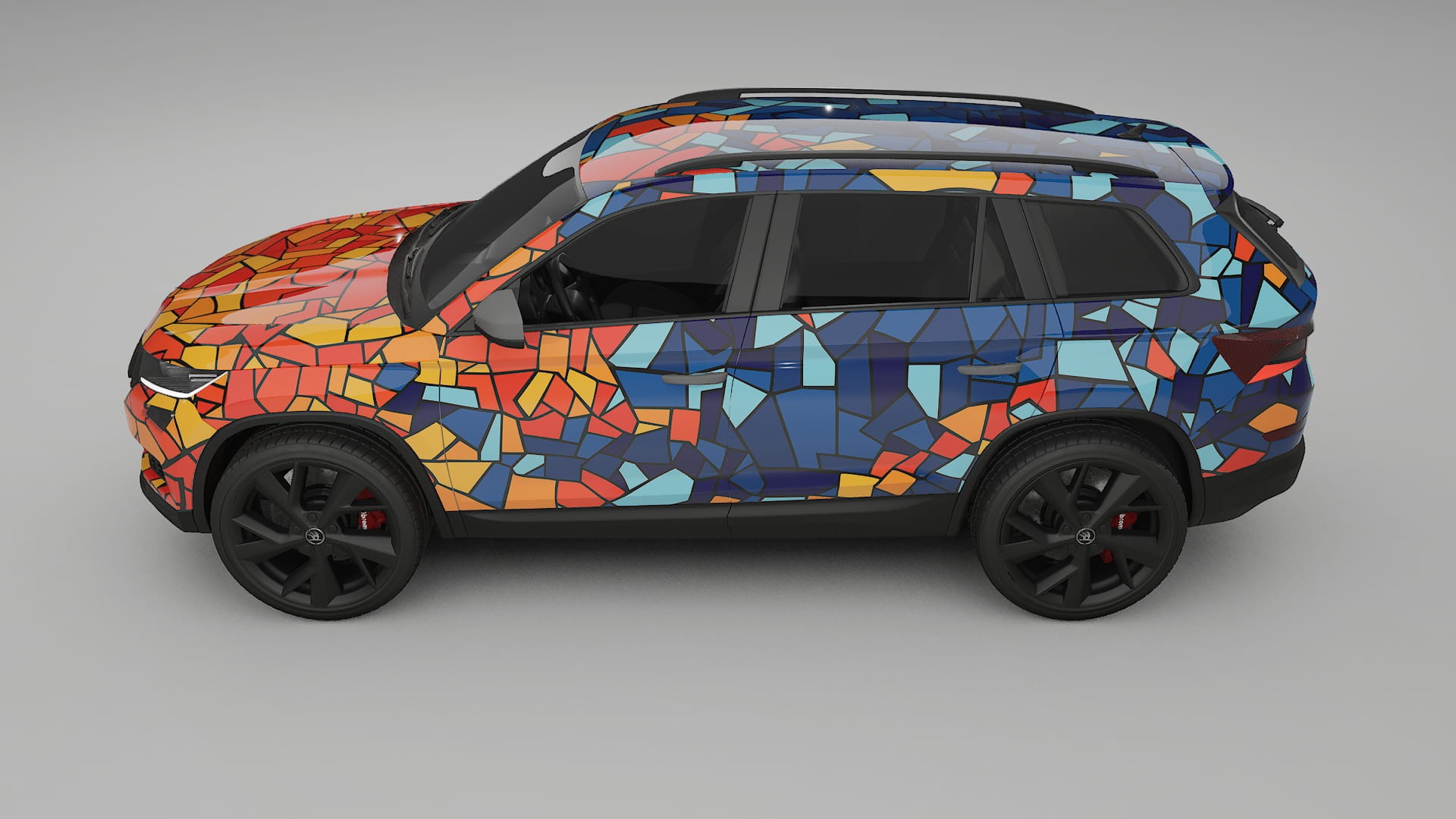 Škoda Kodiaq NS7 BARCELONA – Design-Wrap PPF-Kit aus bedruckbarer Polyurethanfolie