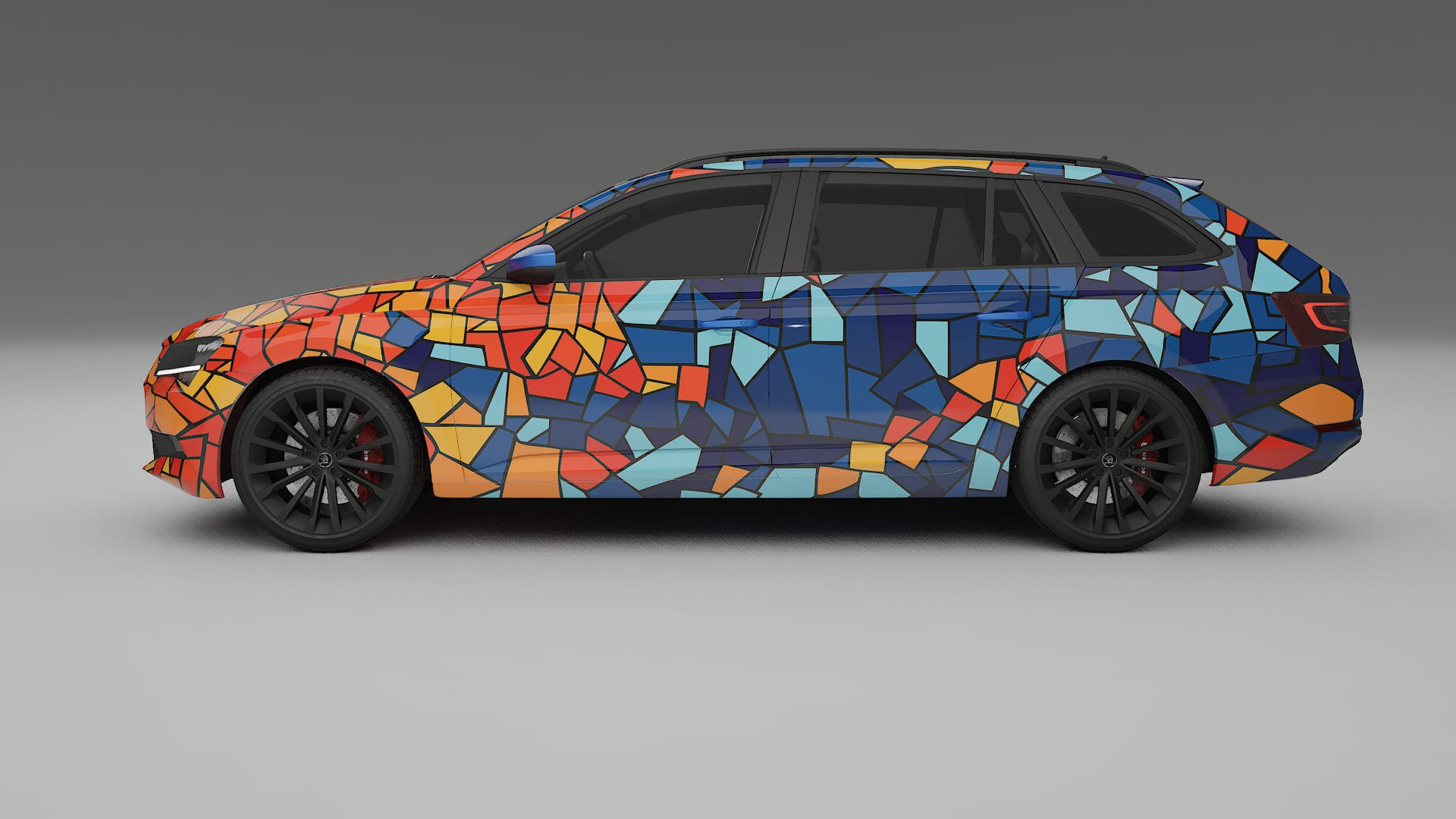Škoda Superb B8 BARCELONA – Design-Wrap PPF-Kit aus bedruckbarer Polyurethanfolie