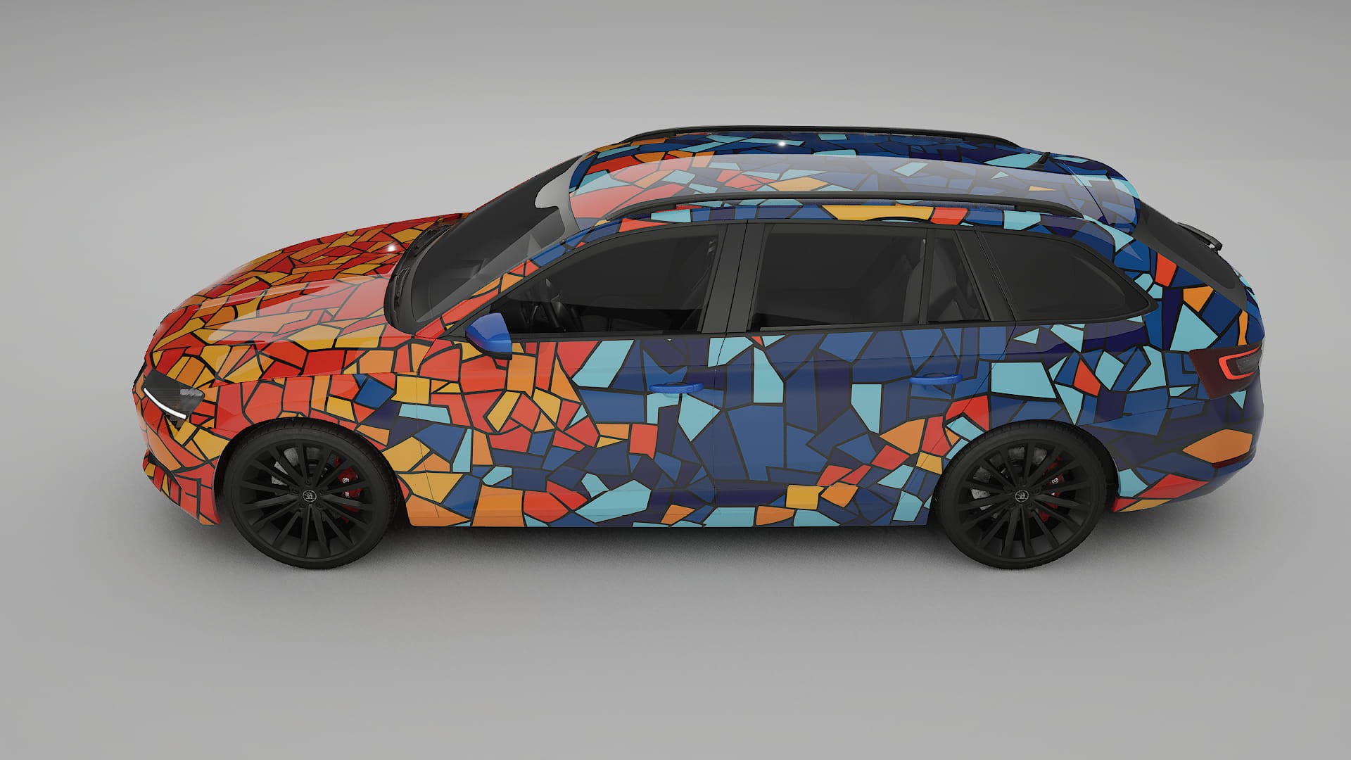 Škoda Superb B8 BARCELONA – Design-Wrap PPF-Kit aus bedruckbarer Polyurethanfolie