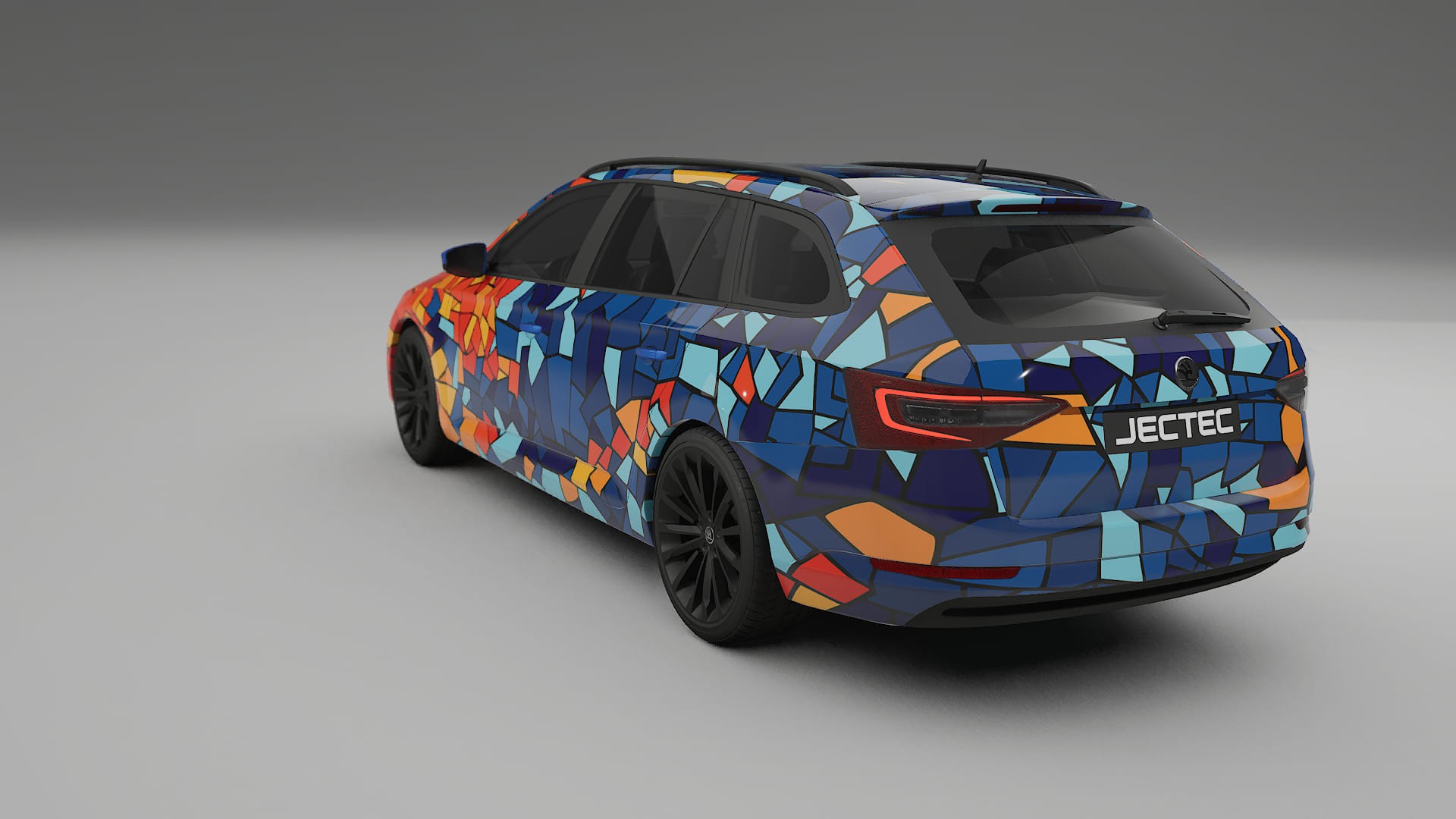 Škoda Superb B8 BARCELONA – Design-Wrap PPF-Kit aus bedruckbarer Polyurethanfolie