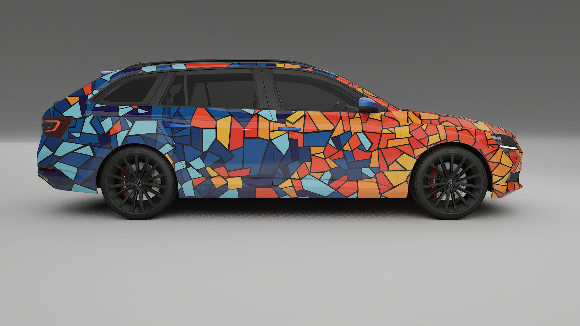 Škoda Superb B8 BARCELONA – Design-Wrap PPF-Kit aus bedruckbarer Polyurethanfolie