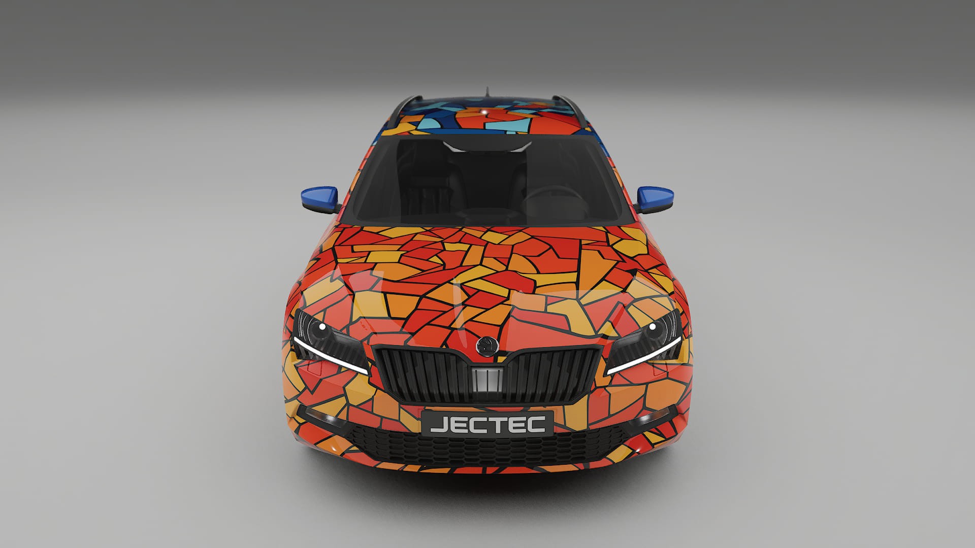 Škoda Superb B8 BARCELONA – Design-Wrap PPF-Kit aus bedruckbarer Polyurethanfolie