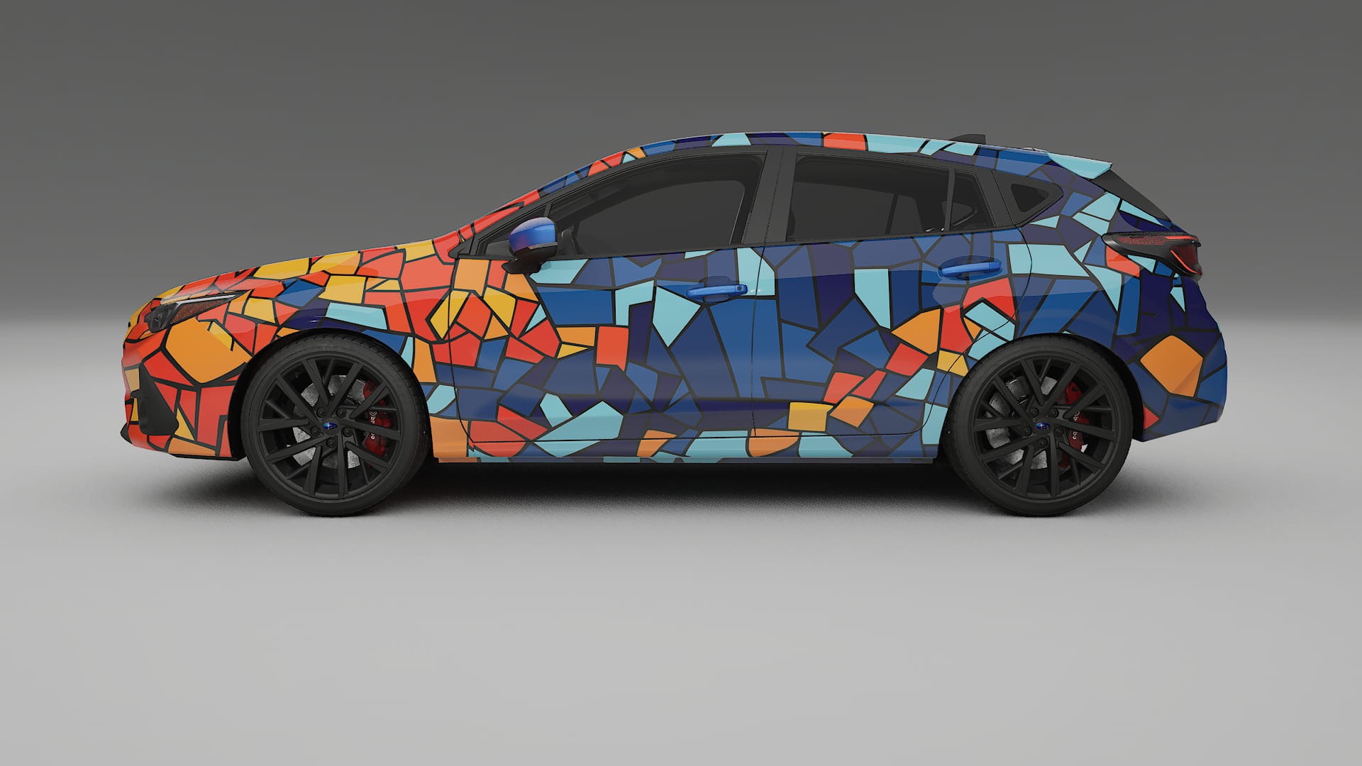 Subaru Impreza GU BARCELONA – Design-Wrap PPF-Kit aus bedruckbarer Polyurethanfolie