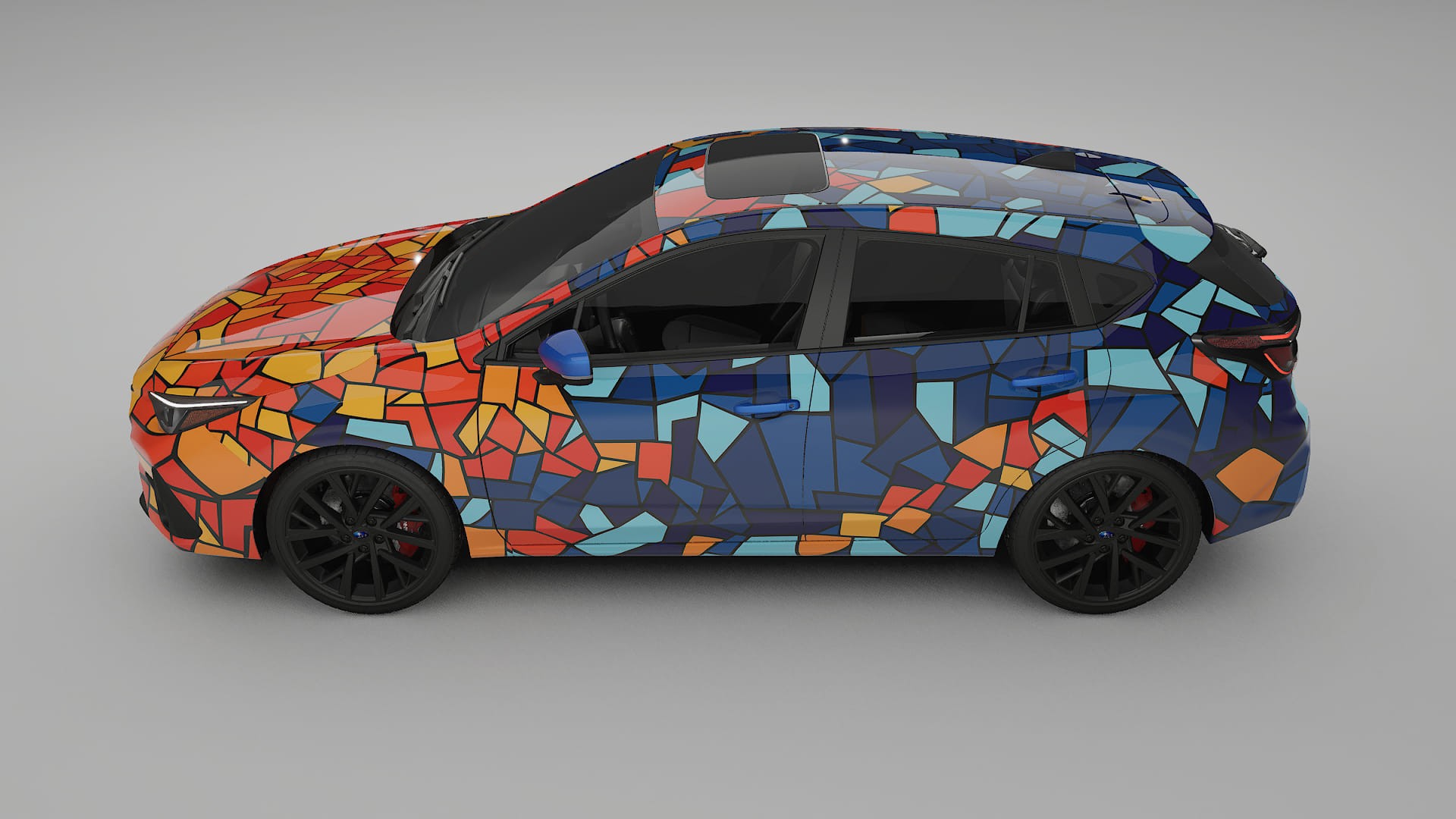 Subaru Impreza GU BARCELONA – Design-Wrap PPF-Kit aus bedruckbarer Polyurethanfolie