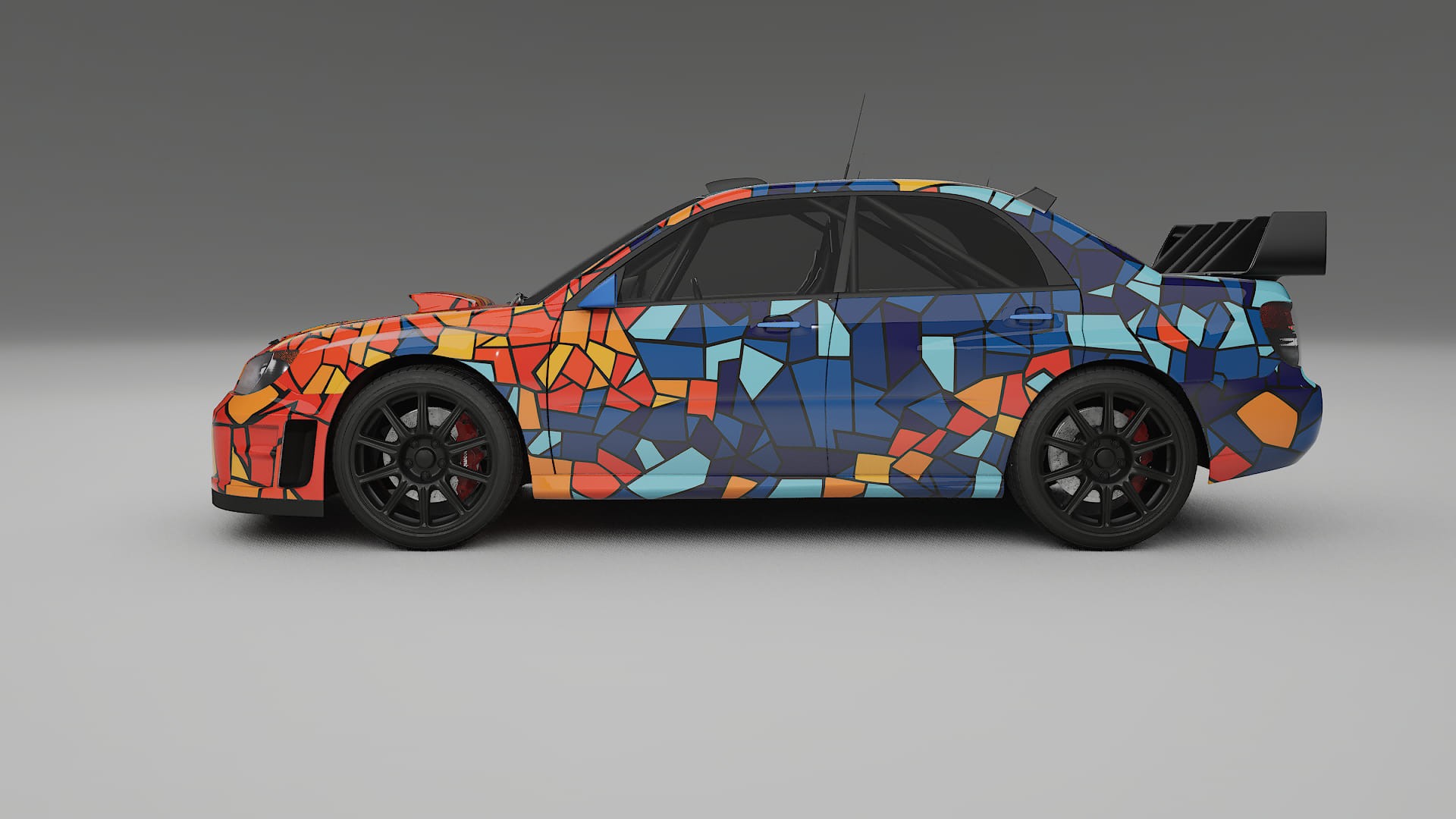 Subaru Impreza WRC GD BARCELONA – Design-Wrap PPF-Kit aus bedruckbarer Polyurethanfolie