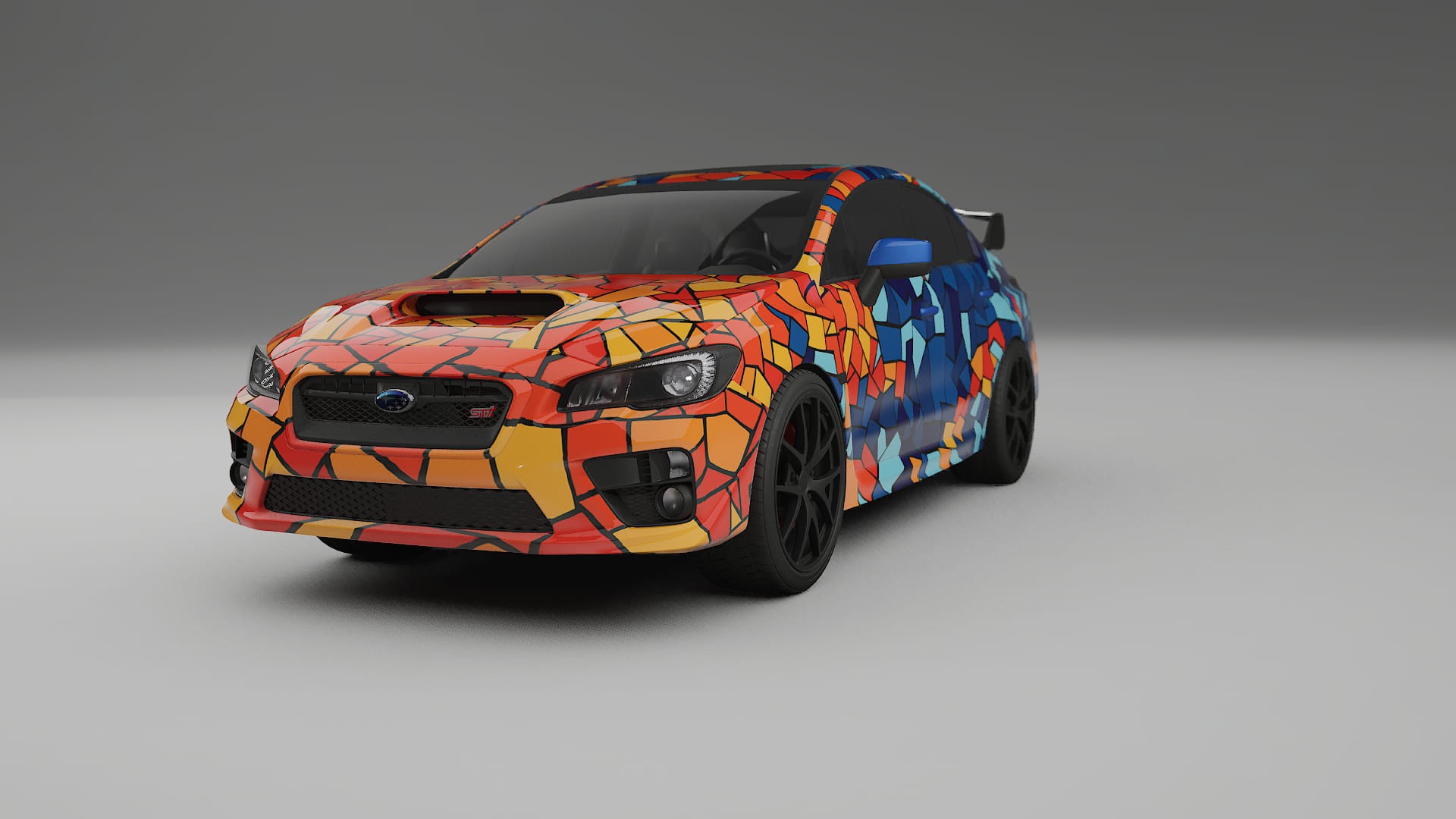 Subaru Impreza WRX Sti VA prefacelift pre-LCI BARCELONA – Design-Wrap PPF-Kit aus bedruckbarer Polyurethanfolie