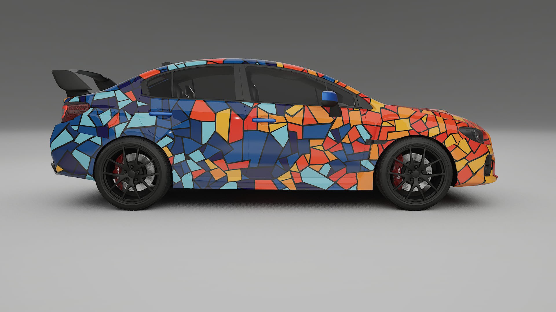 Subaru Impreza WRX Sti VA prefacelift pre-LCI BARCELONA – Design-Wrap PPF-Kit aus bedruckbarer Polyurethanfolie