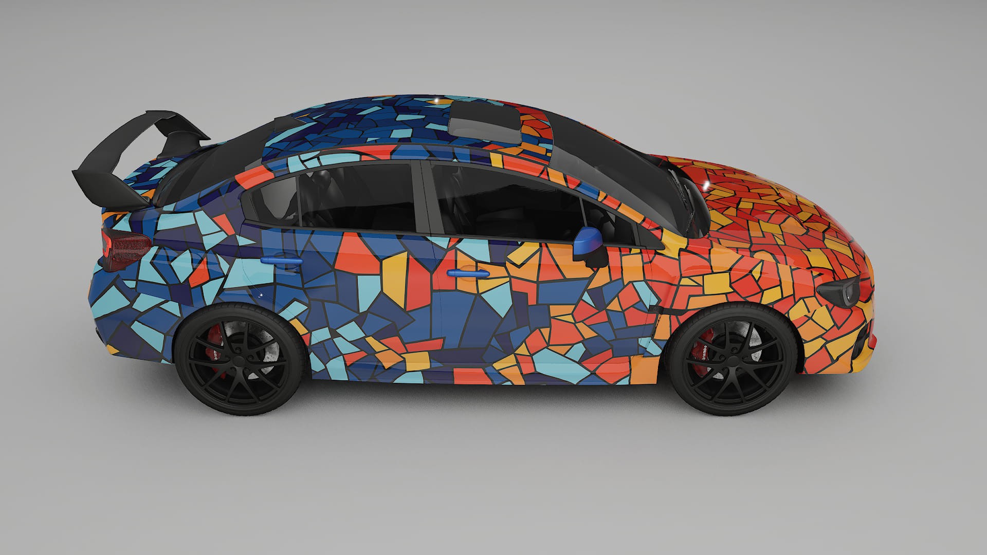 Subaru Impreza WRX Sti VA prefacelift pre-LCI BARCELONA – Design-Wrap PPF-Kit aus bedruckbarer Polyurethanfolie