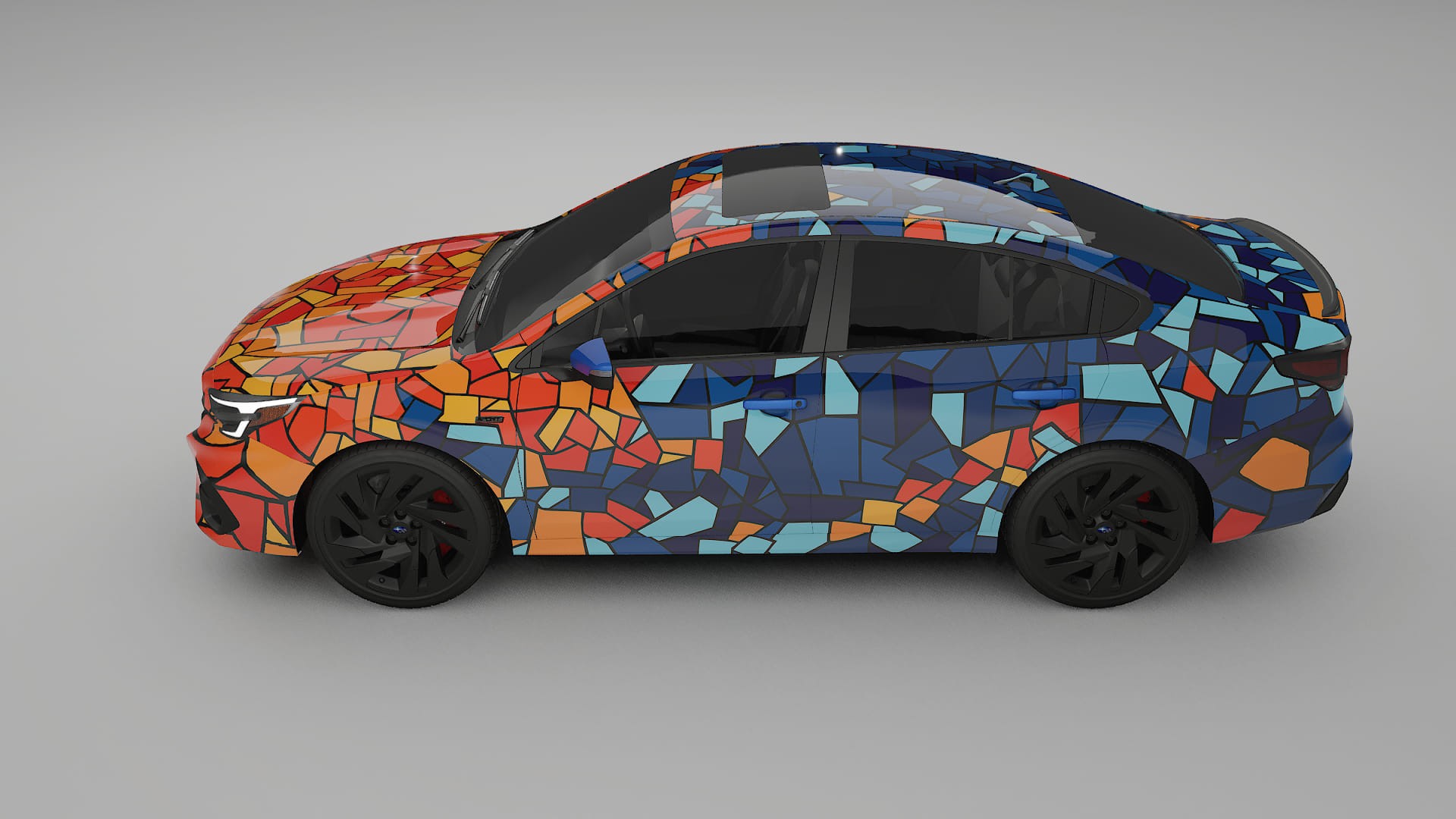 Subaru Legacy BW BARCELONA – Design-Wrap PPF-Kit aus bedruckbarer Polyurethanfolie