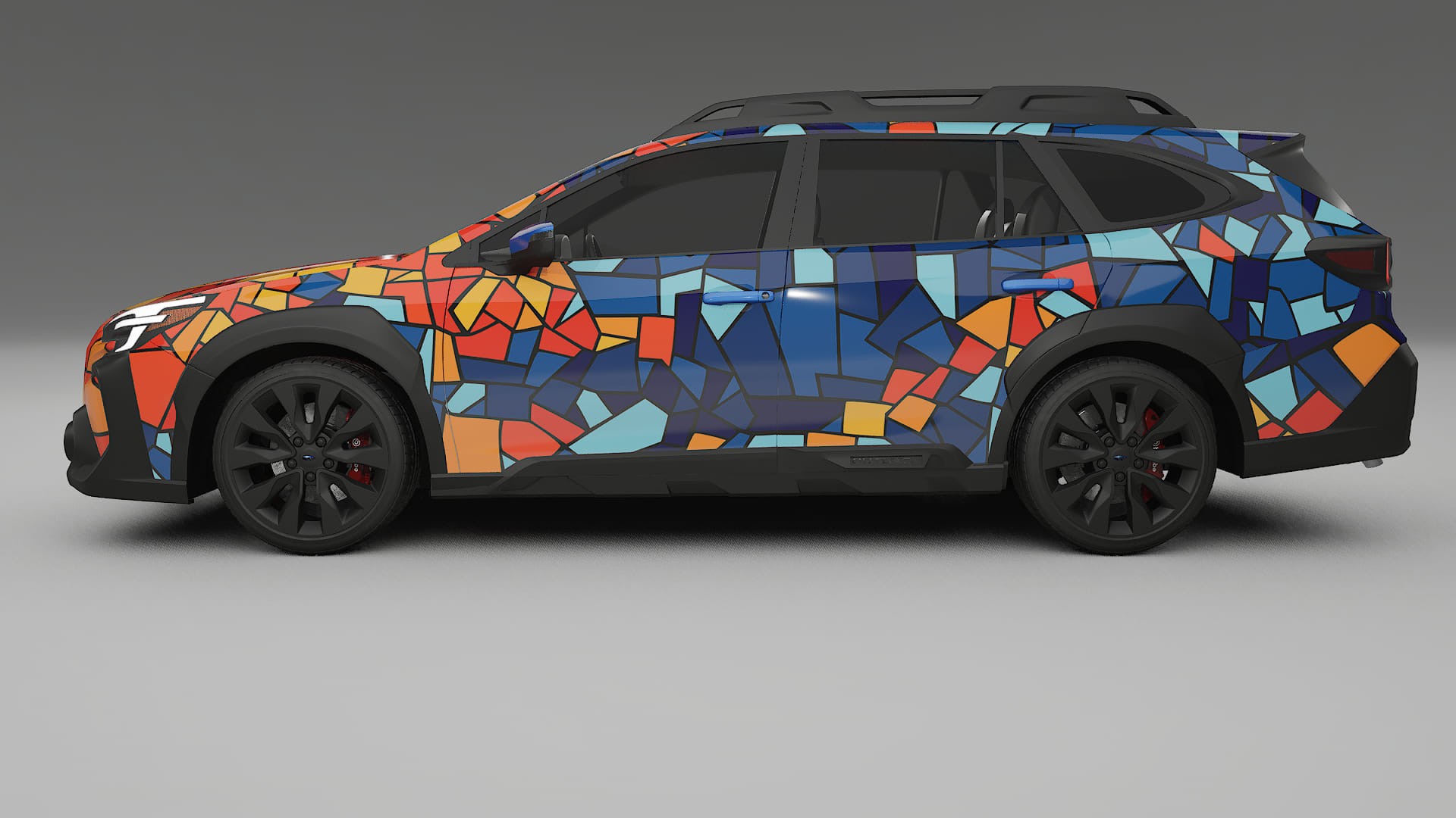 Subaru Outback VI BS prefacelift pre-LCI BARCELONA – Design-Wrap PPF-Kit aus bedruckbarer Polyurethanfolie