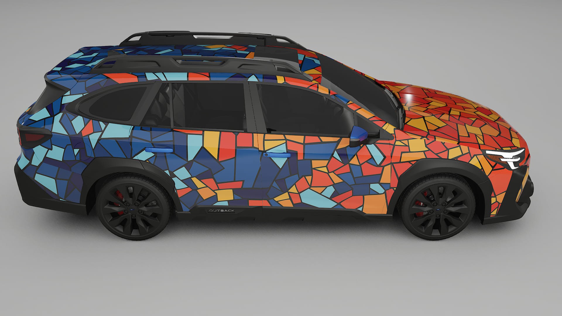 Subaru Outback VI BS prefacelift pre-LCI BARCELONA – Design-Wrap PPF-Kit aus bedruckbarer Polyurethanfolie