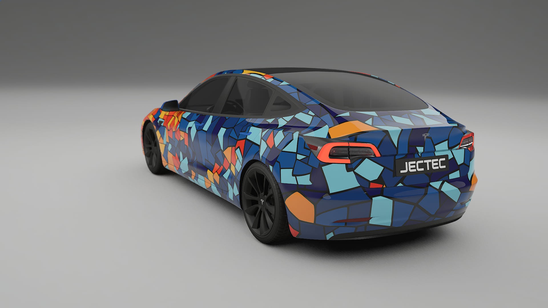 Tesla Model 3 BARCELONA – Design-Wrap PPF-Kit aus bedruckbarer Polyurethanfolie