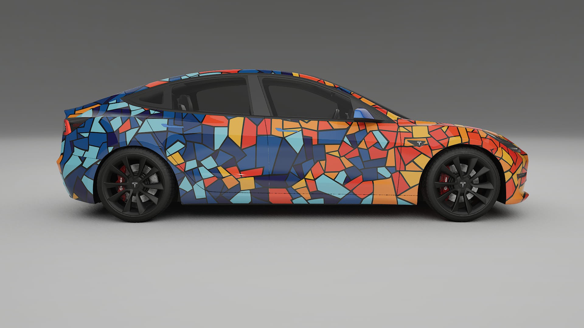 Tesla Model 3 BARCELONA – Design-Wrap PPF-Kit aus bedruckbarer Polyurethanfolie